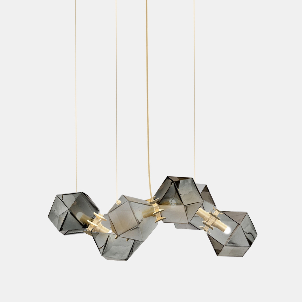 Welles Glass Long Chandelier 6