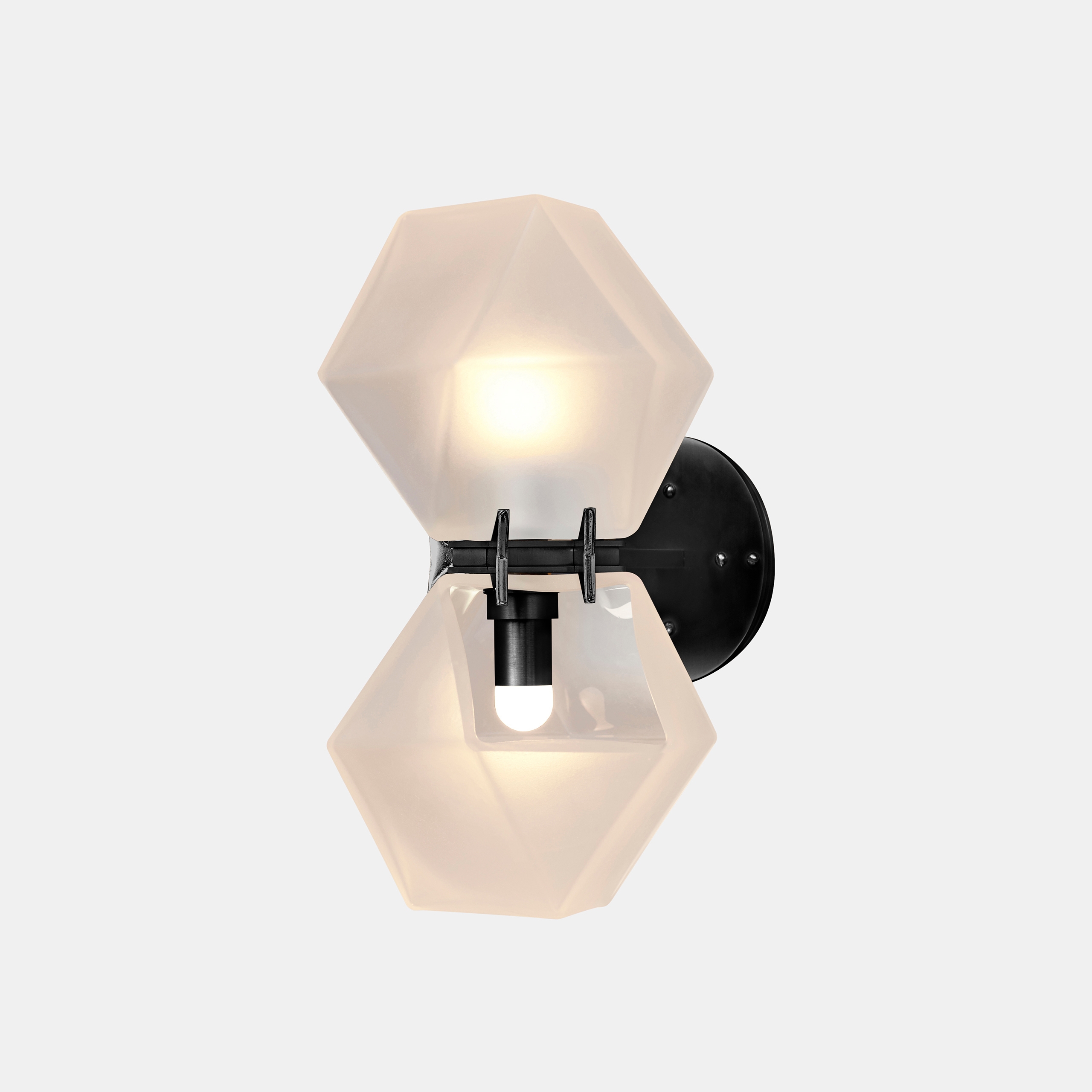 Welles Glass Double Wall Sconce