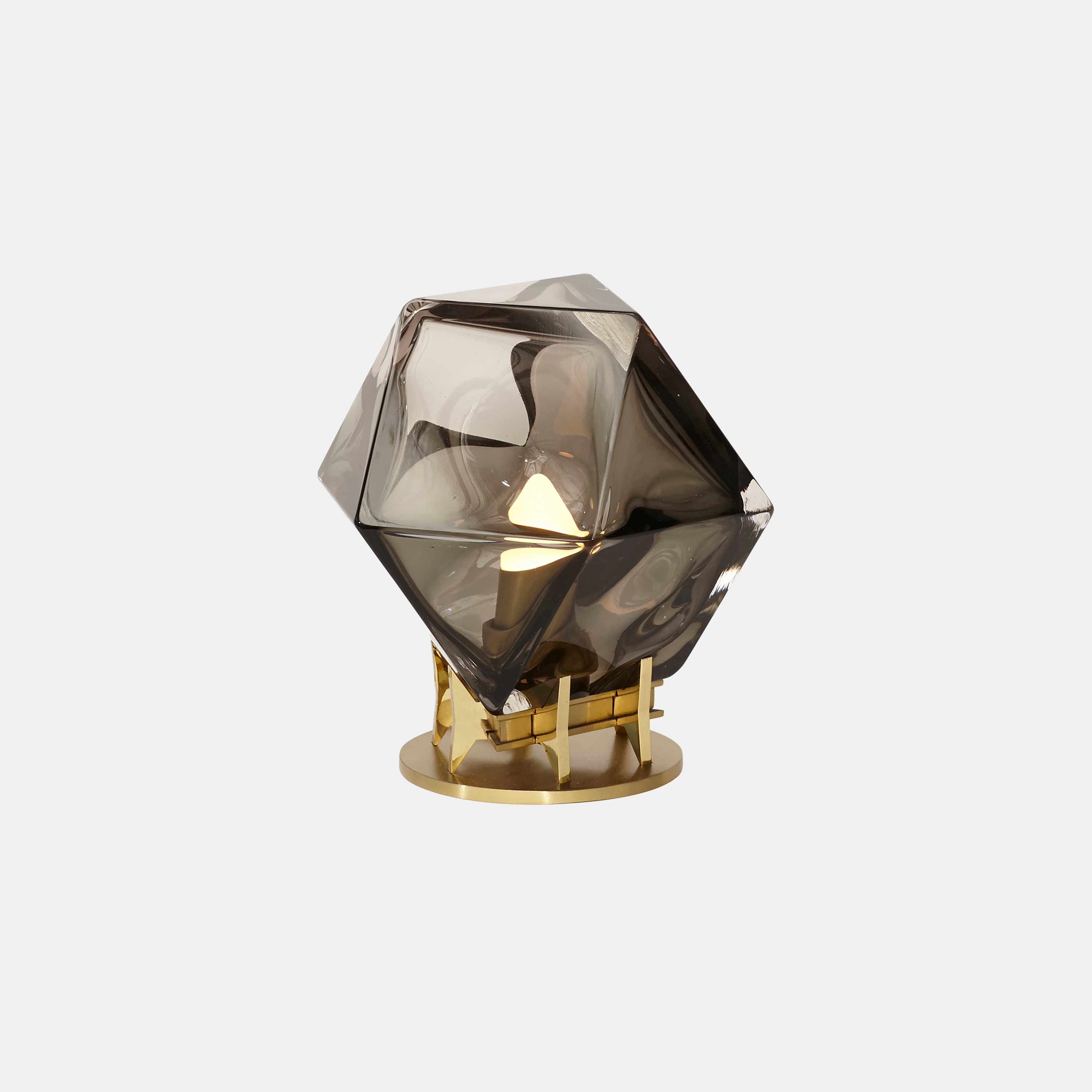 Welles Double-Blown Glass Desk Lamp