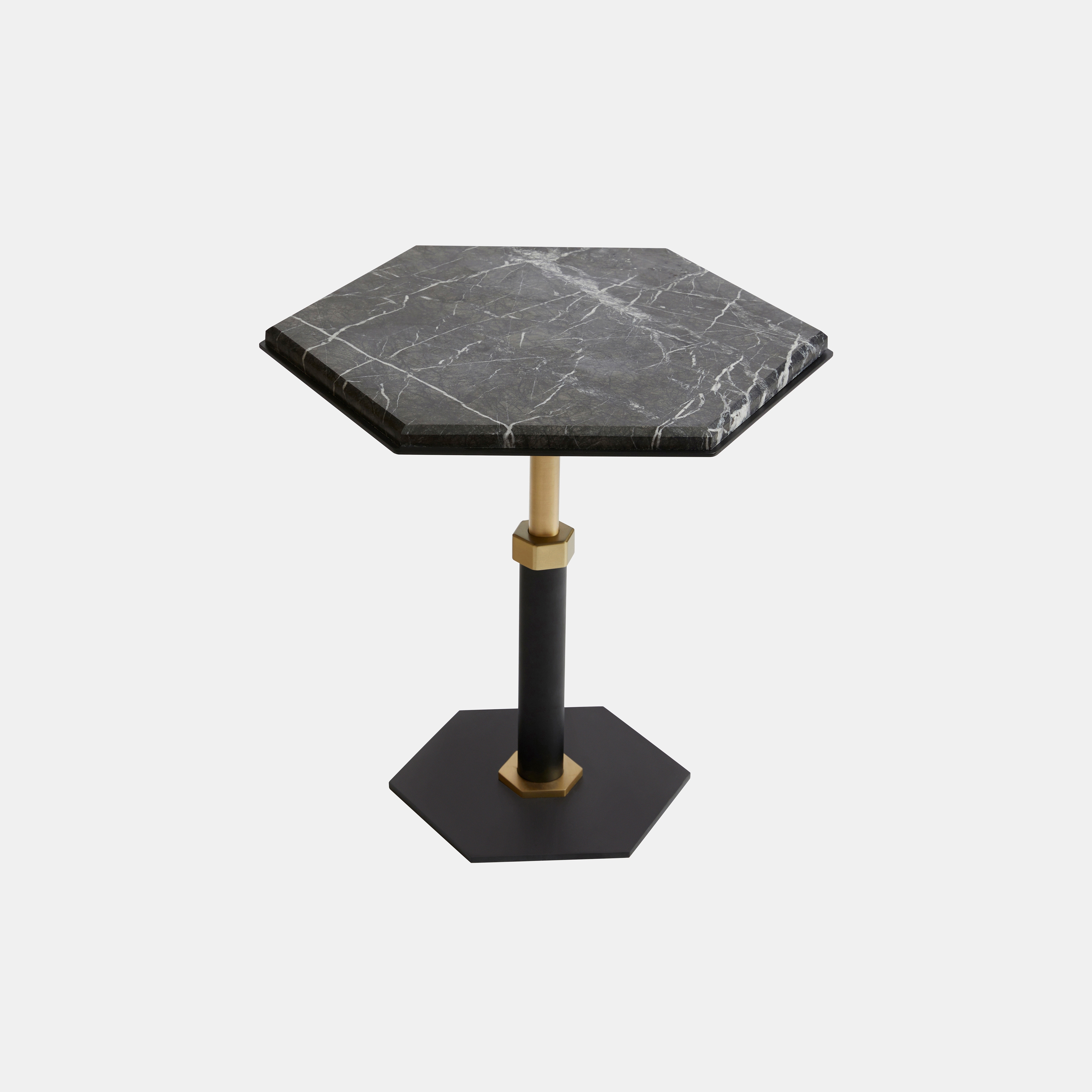 Pedestal Hexagon Side Table