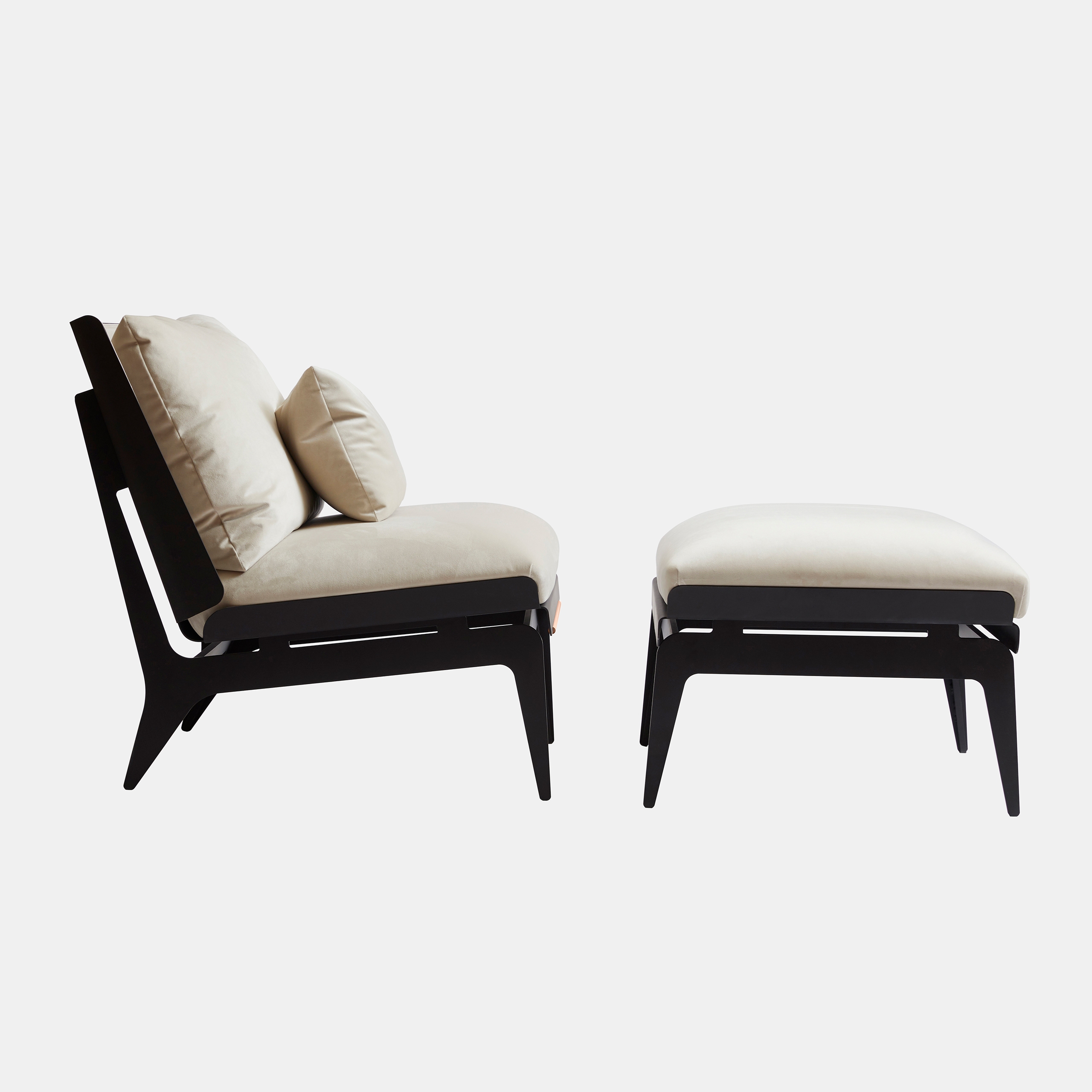 Boudoir Chair & Ottoman