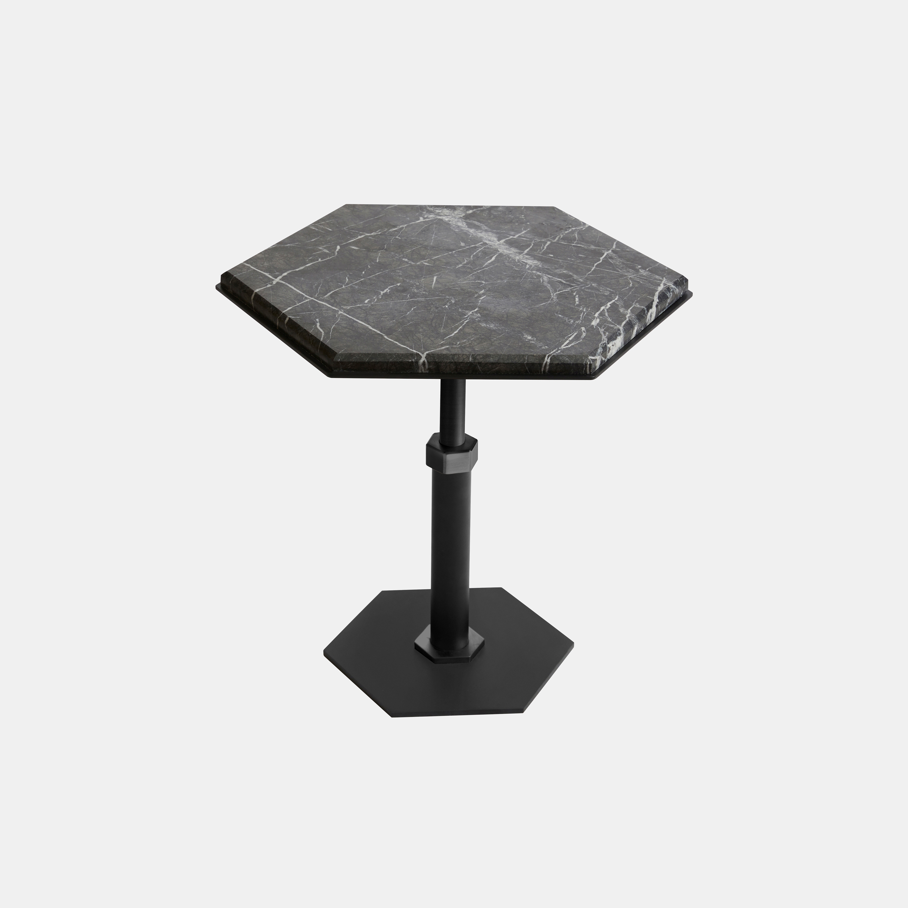 Pedestal Hexagon Side Table