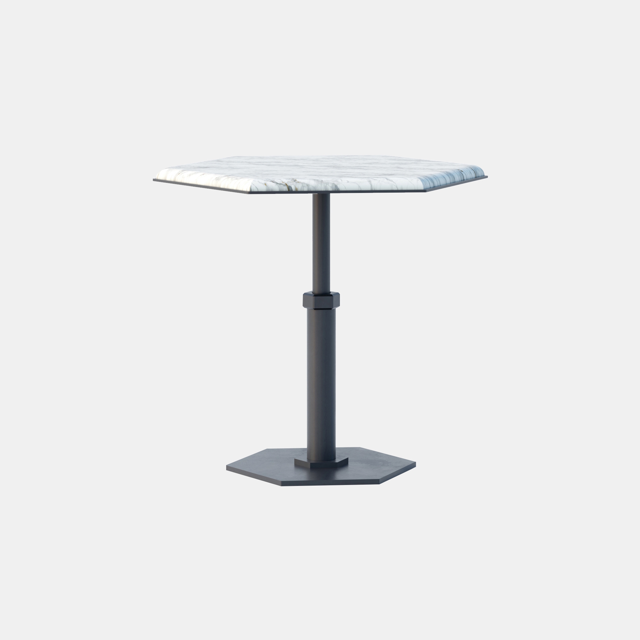 Pedestal Hexagon Side Table