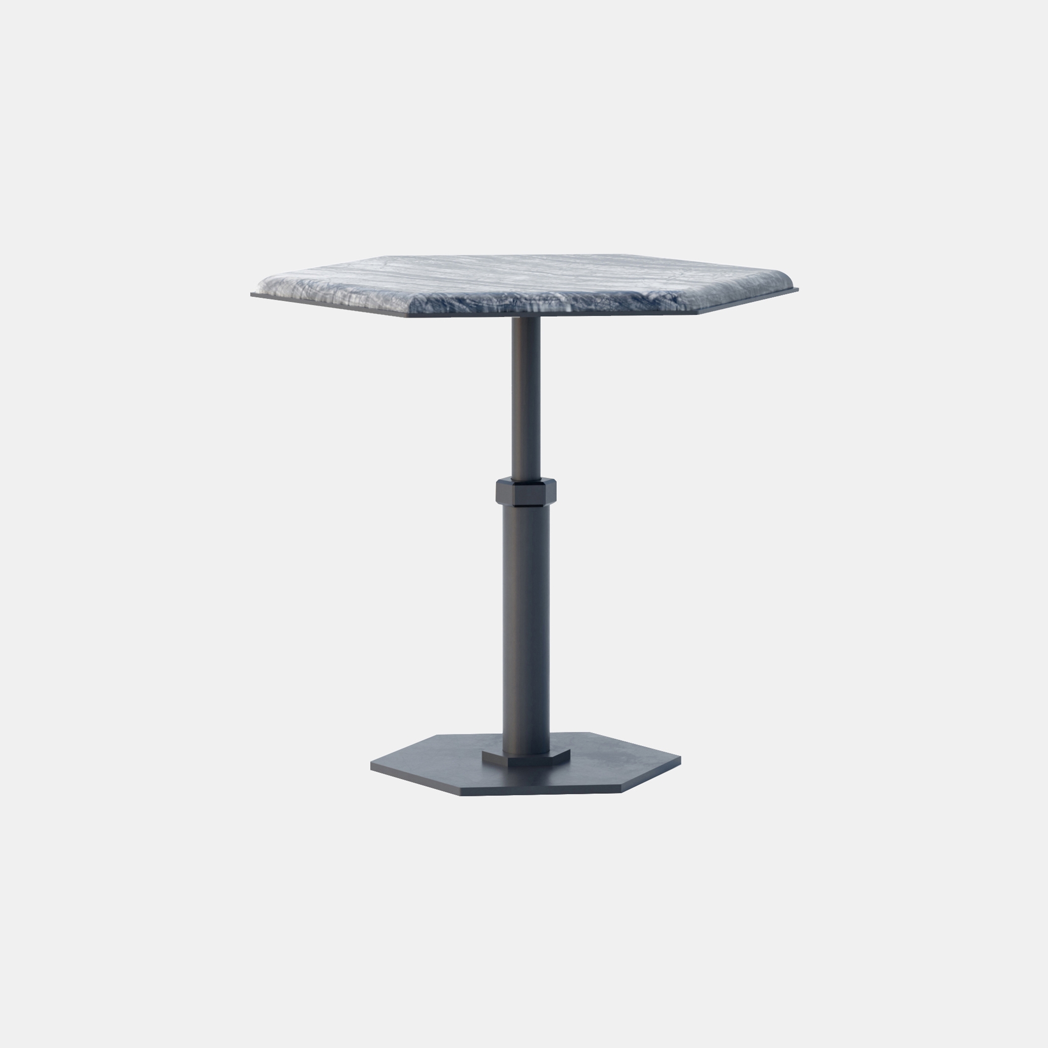 Pedestal Hexagon Side Table
