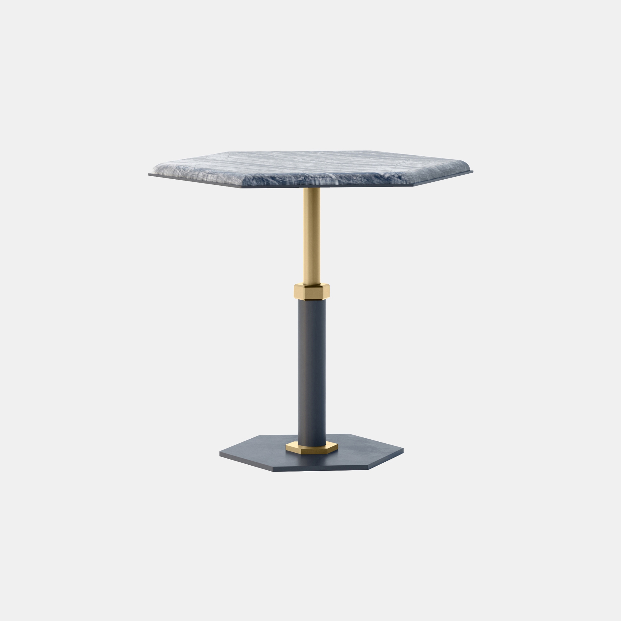 Pedestal Hexagon Side Table