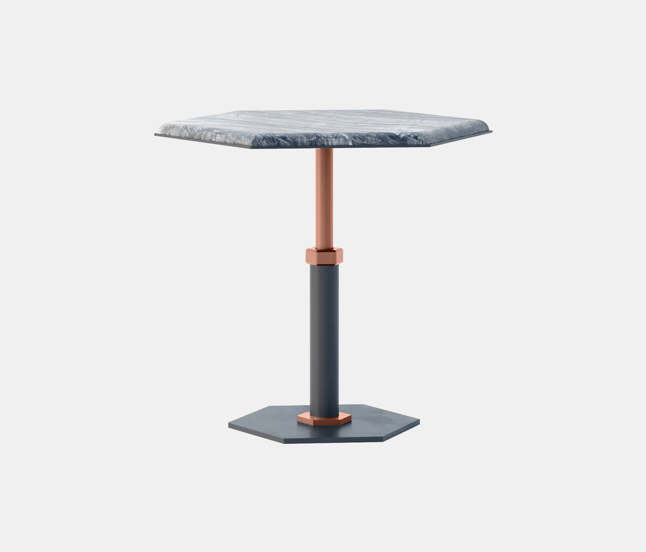 Gabriel Scott - Pedestal Hexagon Side Table
