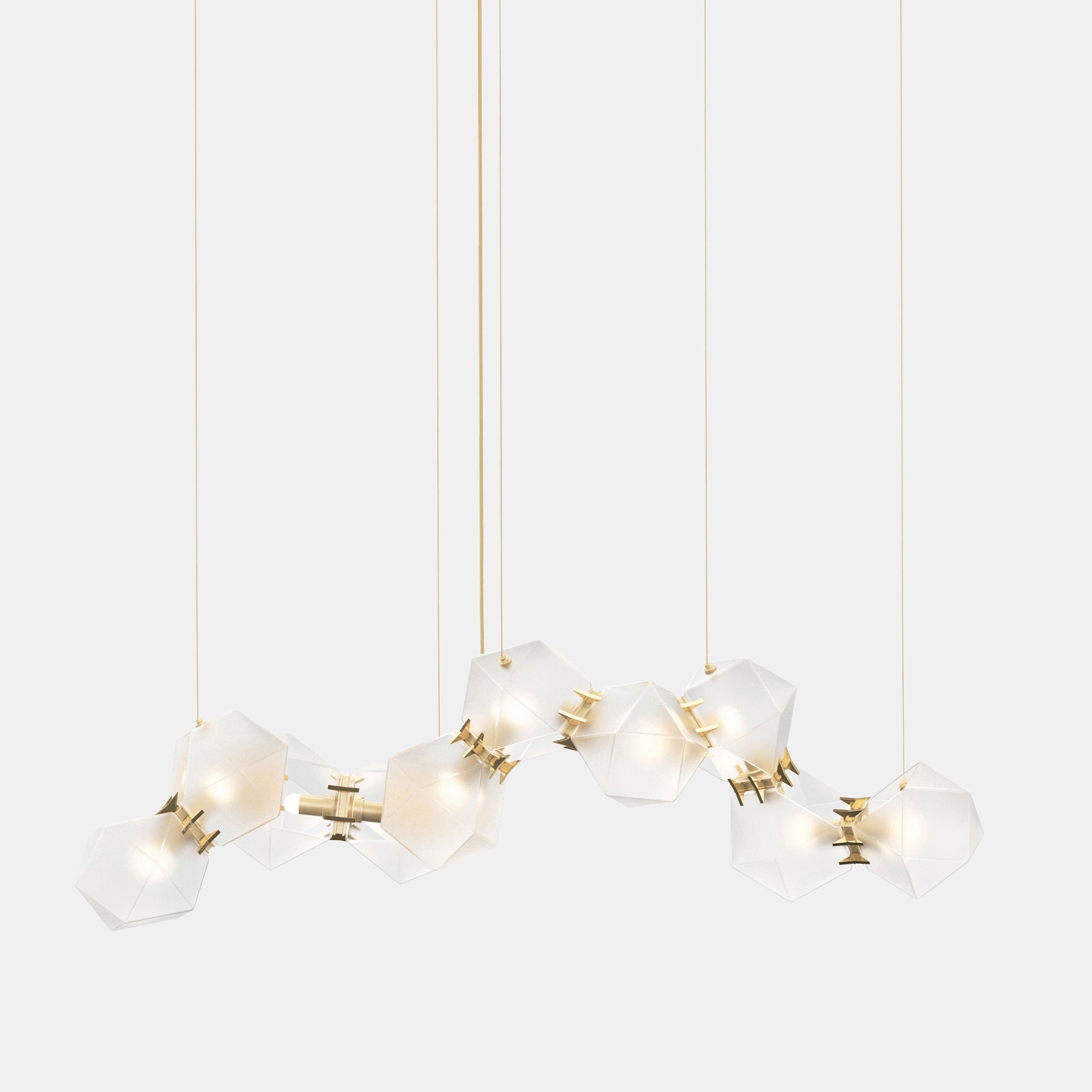Mostra il prodotto Welles Glass Long Chandelier 10 del produttore Gabriel Scott