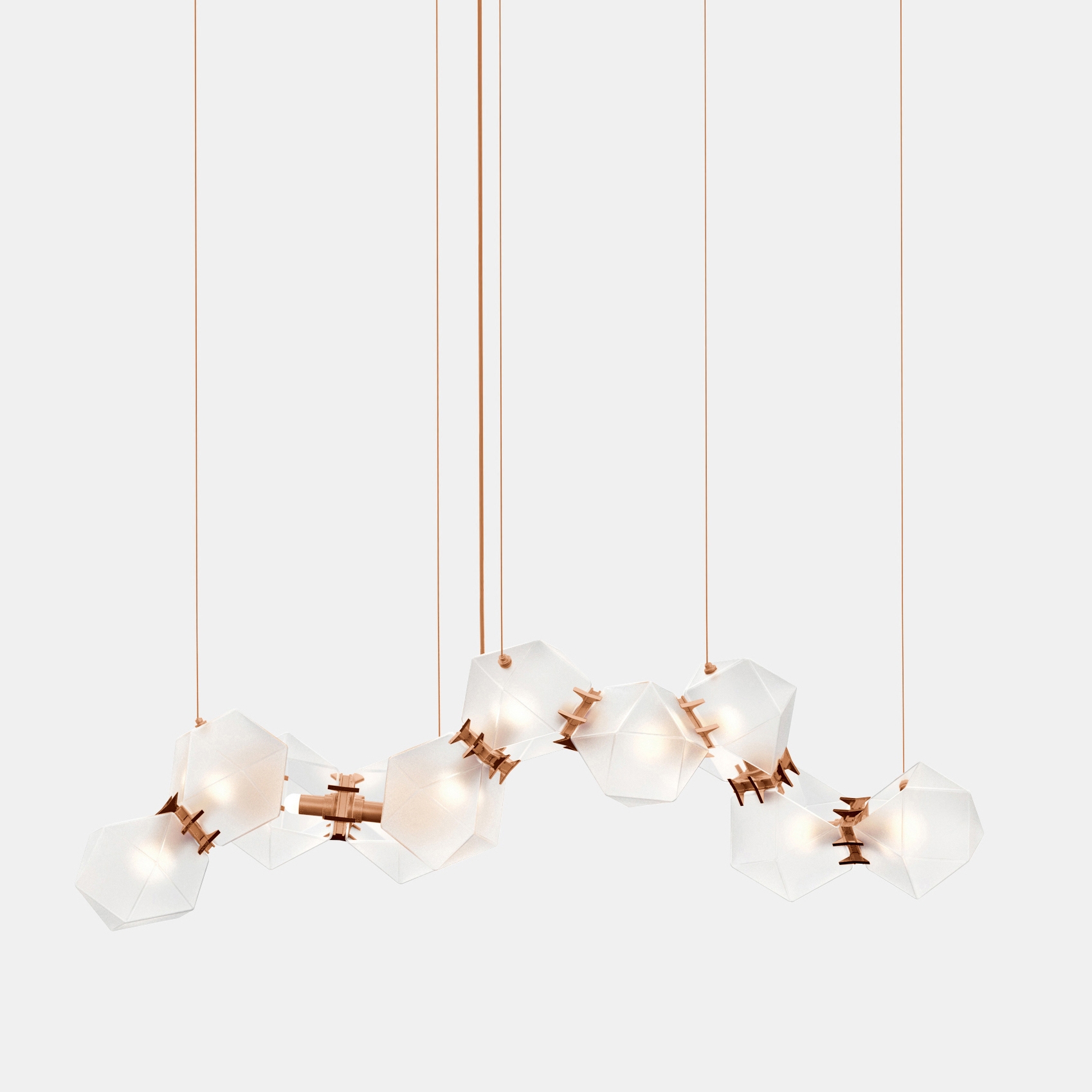 Welles Glass Long Chandelier 10