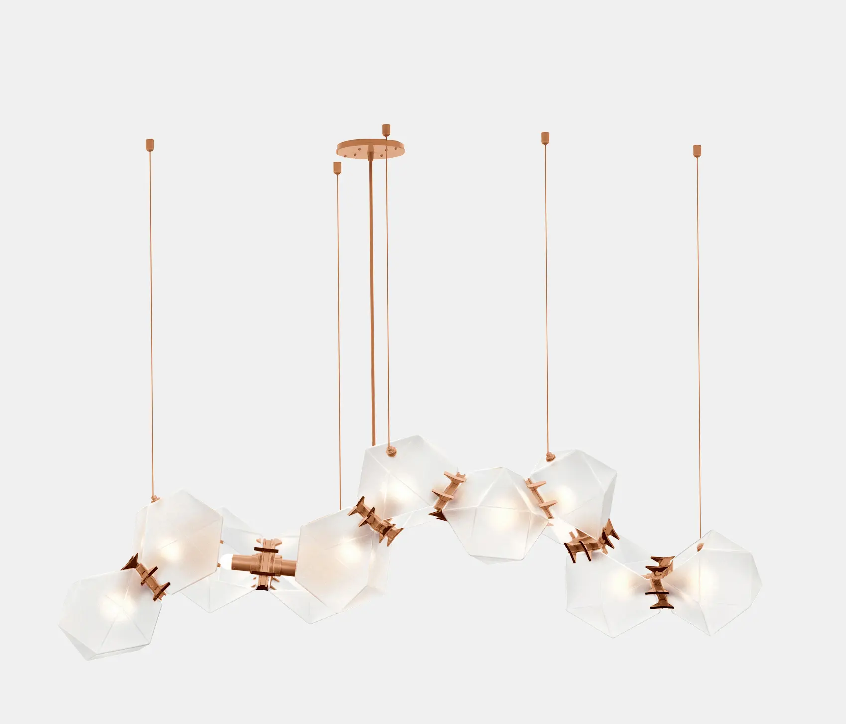 Gabriel Scott - Welles Glass Long Chandelier 10