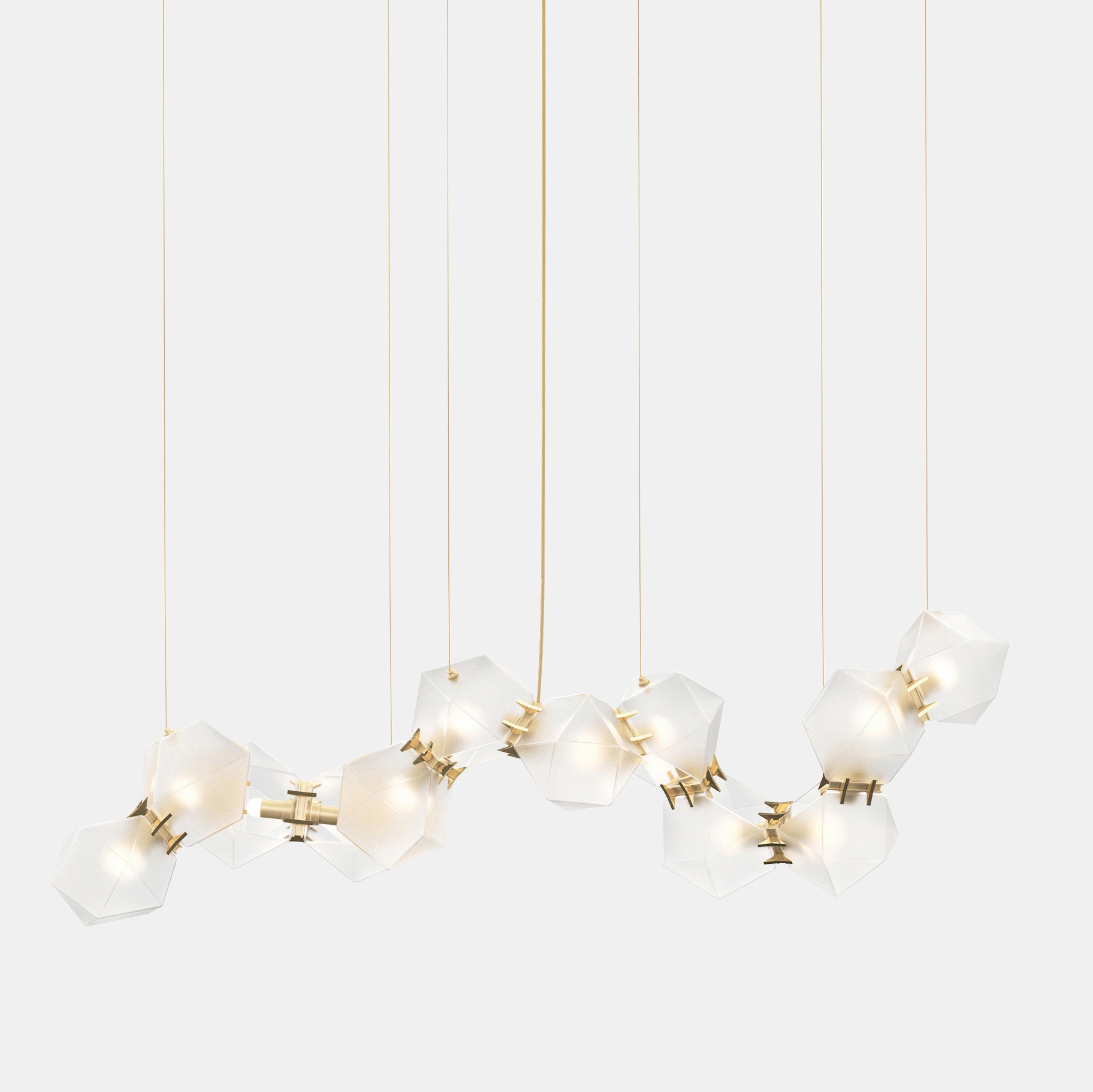 Mostrar el producto Welles Glass Long Chandelier 12 del fabricante Gabriel Scott