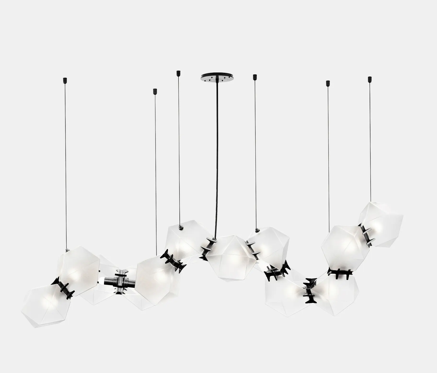 Gabriel Scott - Welles Glass Long Chandelier 12