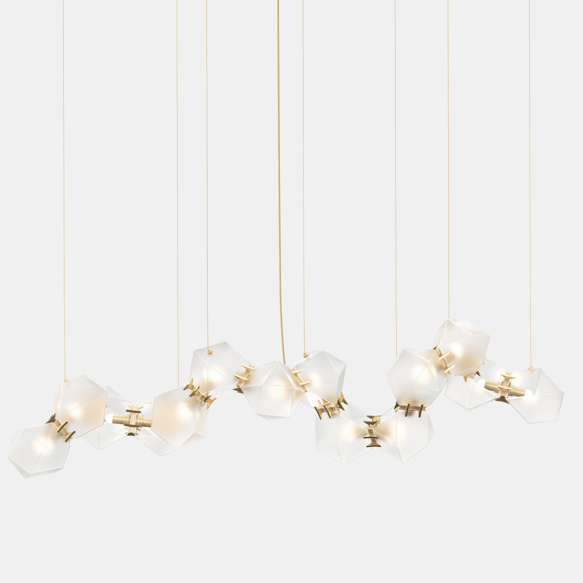 Mostrar el producto Welles Glass Long Chandelier 14 del fabricante Gabriel Scott