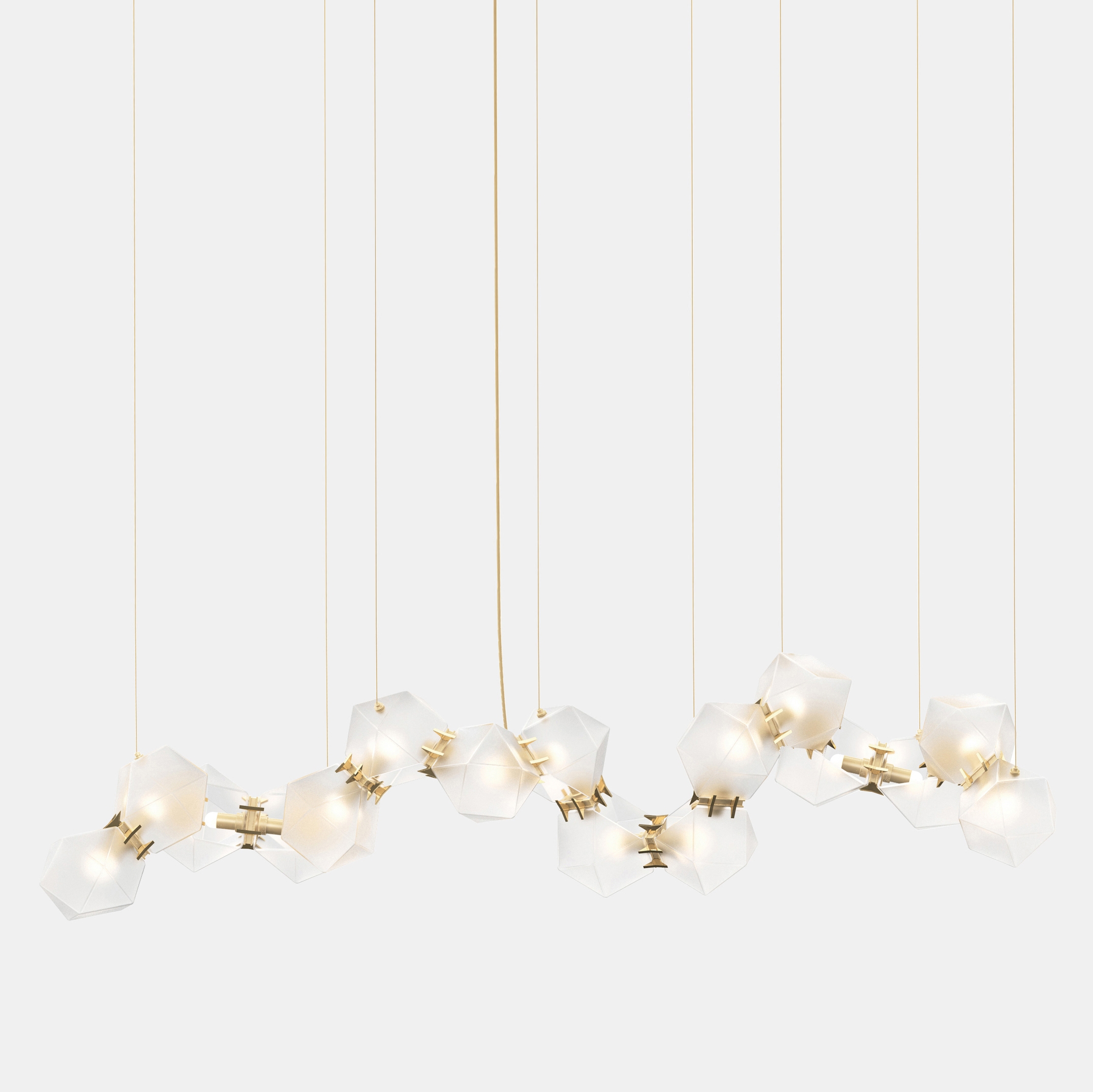 Mostrar el producto Welles Glass Long Chandelier 16 del fabricante Gabriel Scott