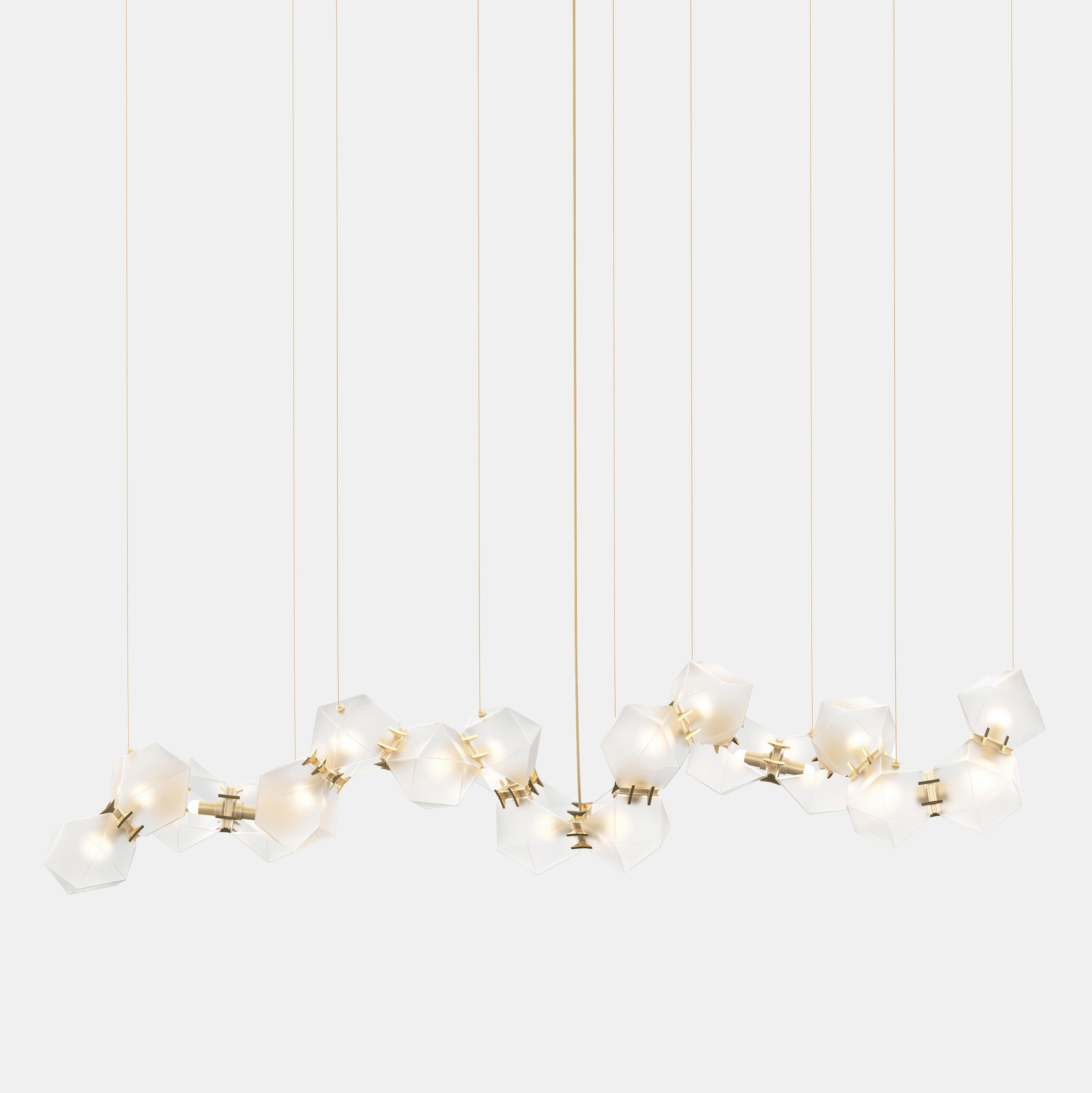 Mostrar el producto Welles Glass Long Chandelier 18 del fabricante Gabriel Scott