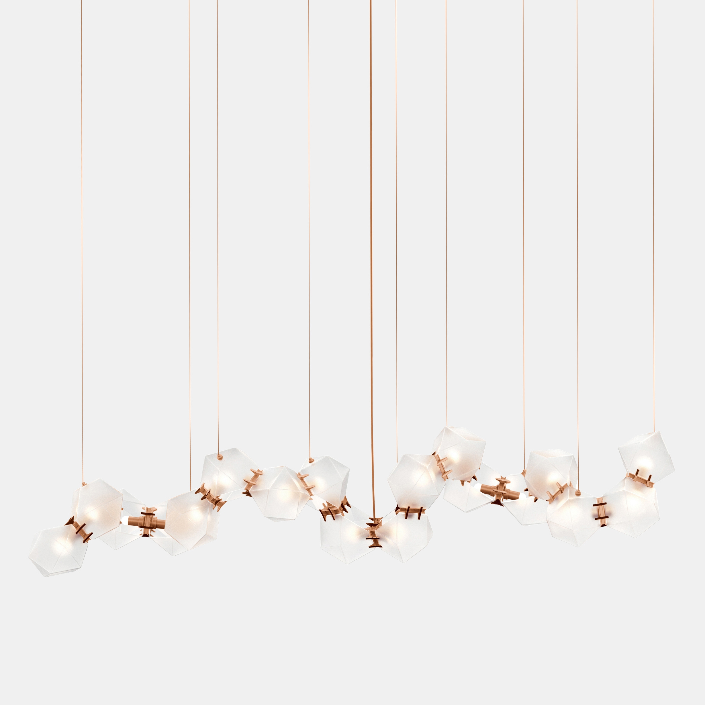 Welles Glass Long Chandelier 18