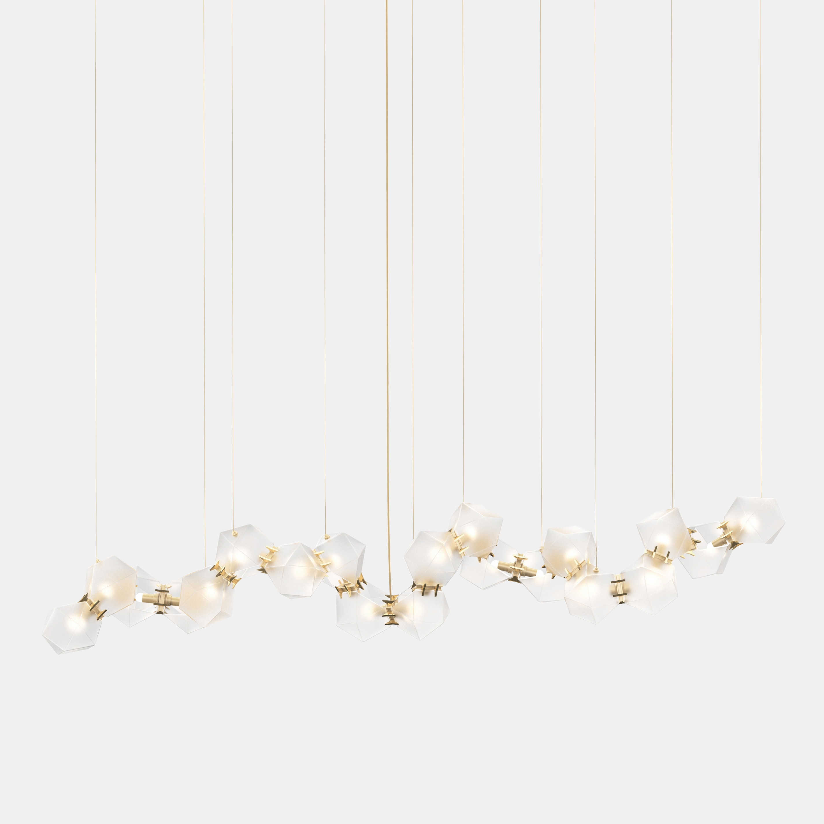 Mostrar el producto Welles Glass Long Chandelier 20 del fabricante Gabriel Scott