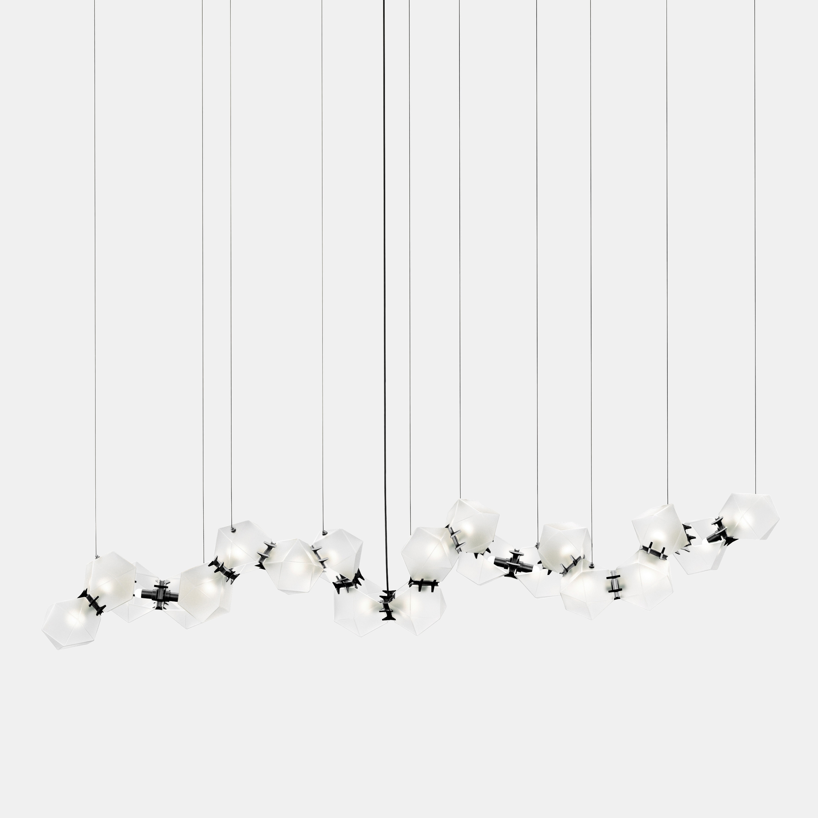 Welles Glass Long Chandelier 20