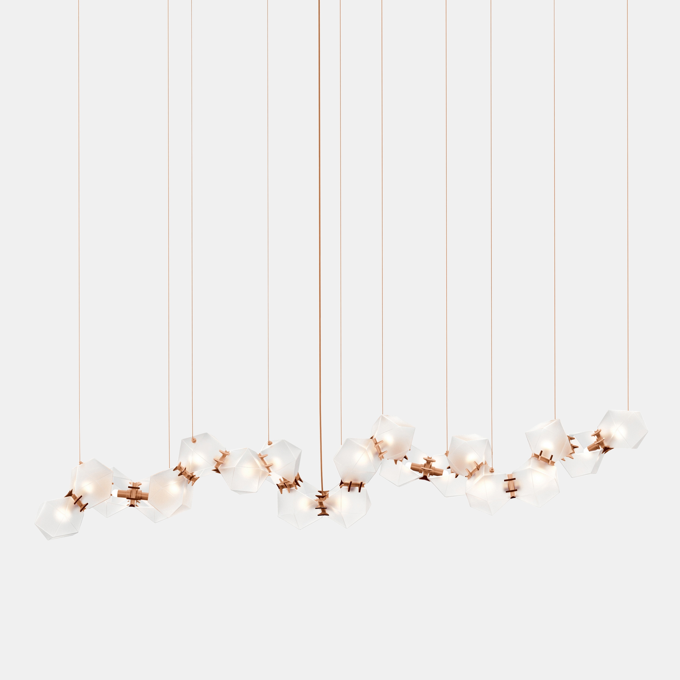 Welles Glass Long Chandelier 20