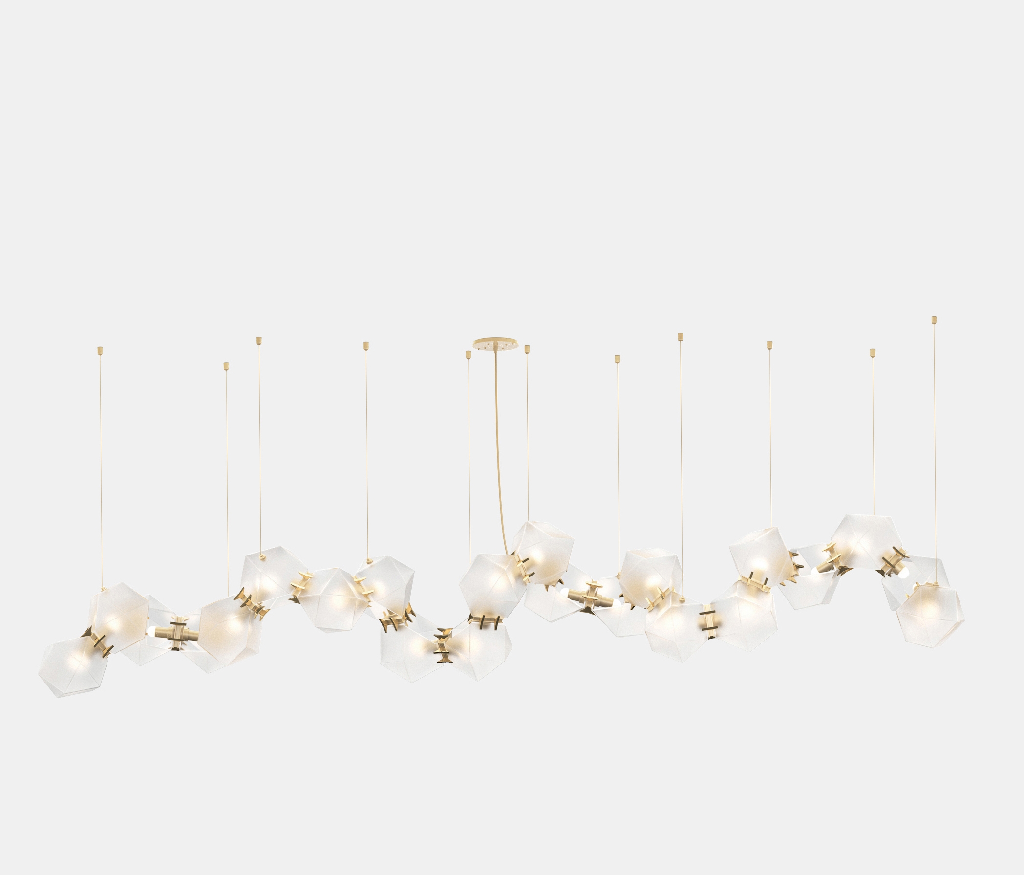 Afficher le produit Welles Glass Long Chandelier 22 du fabricant Gabriel Scott