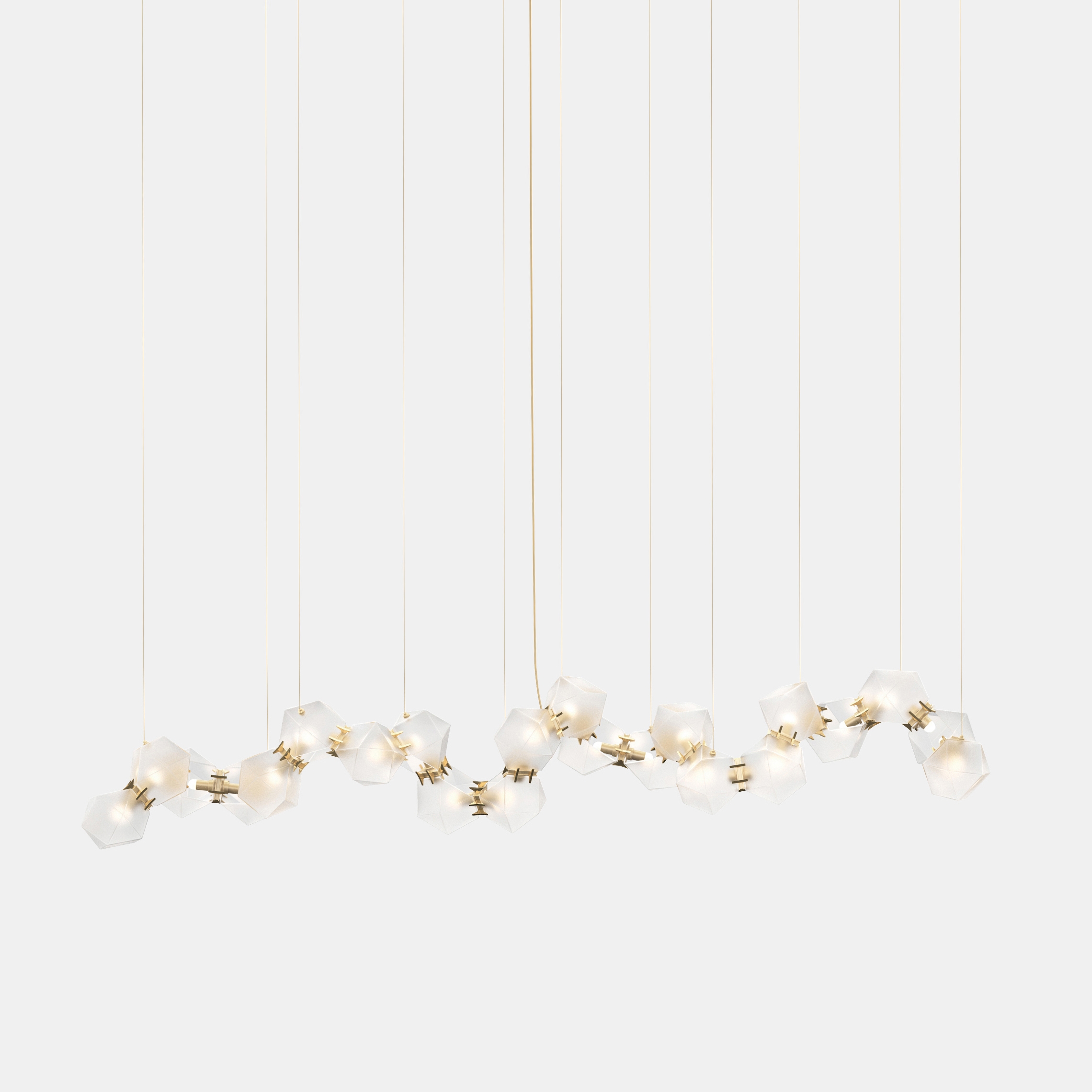Mostrar el producto Welles Glass Long Chandelier 22 del fabricante Gabriel Scott