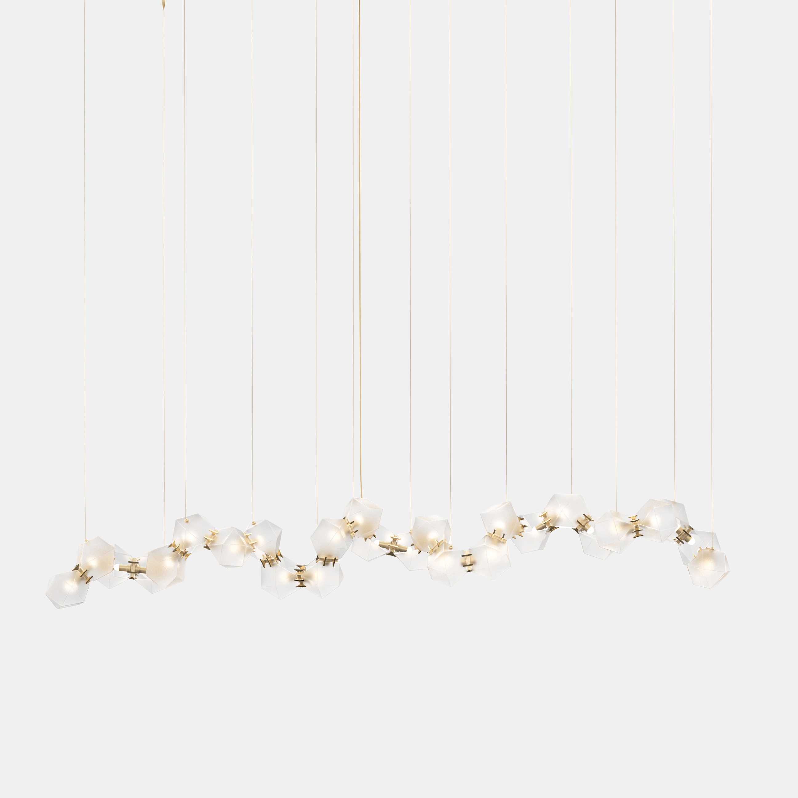 Mostrar el producto Welles Glass Long Chandelier 26 del fabricante Gabriel Scott