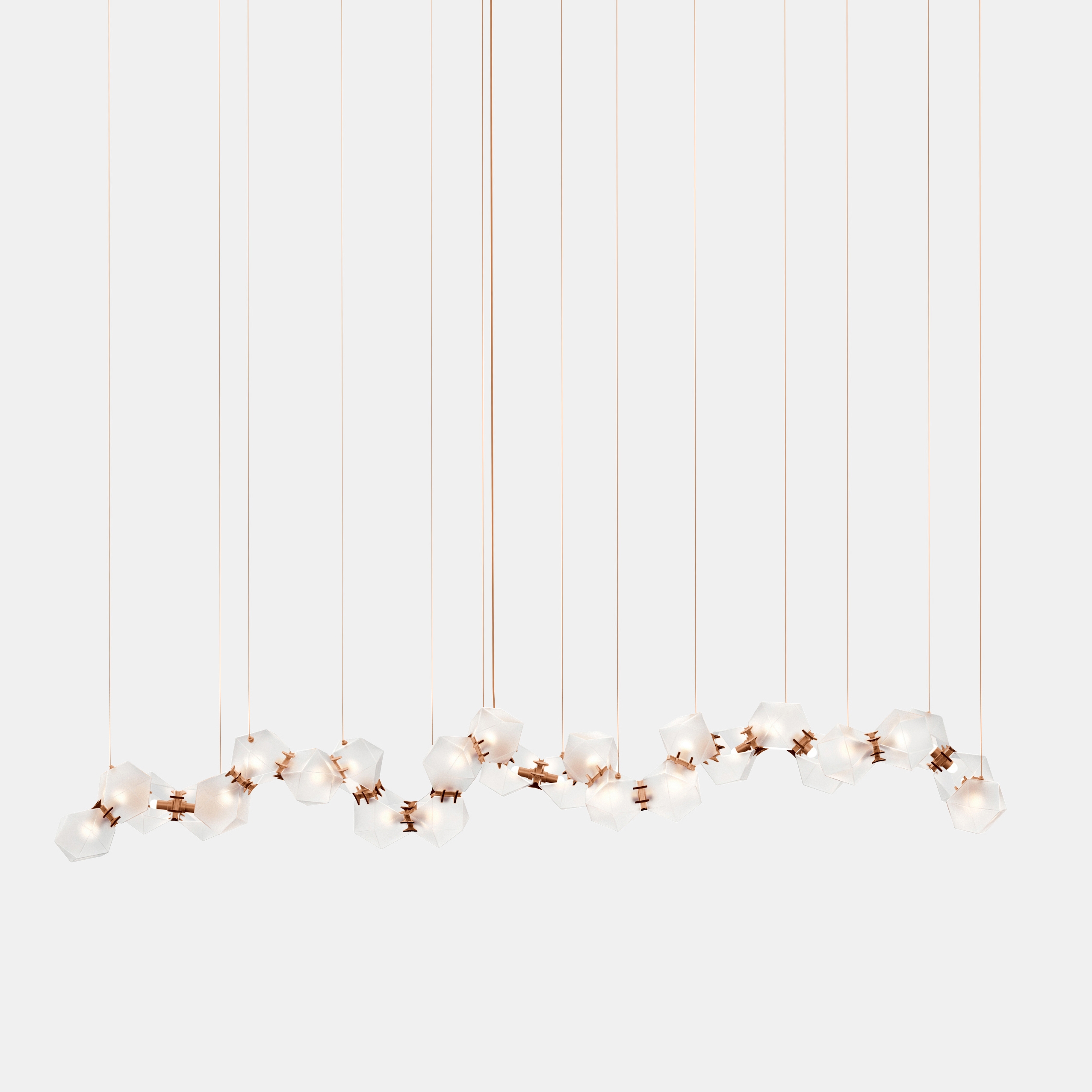 Welles Glass Long Chandelier 26