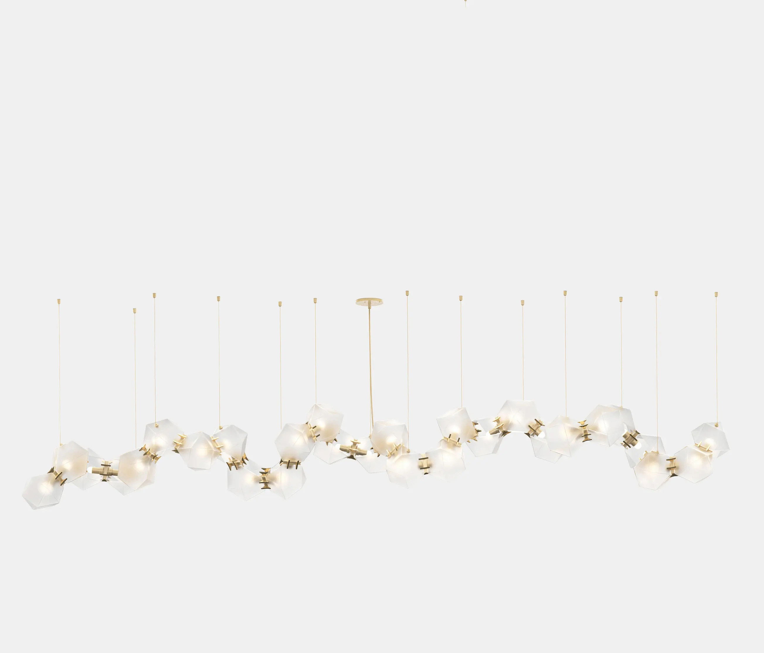 Gabriel Scott - Welles Glass Long Chandelier 28