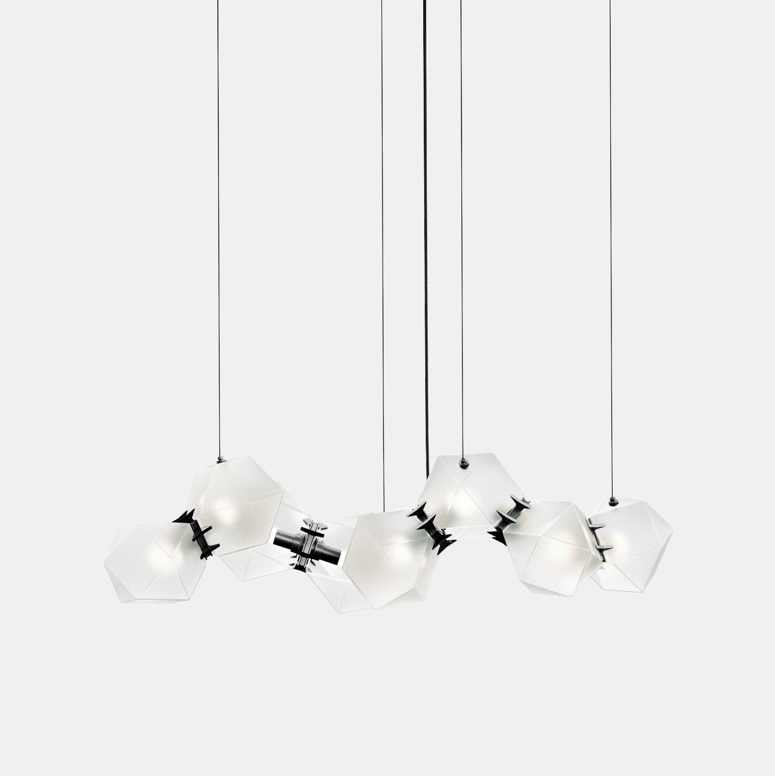 Welles Glass Long Chandelier 8