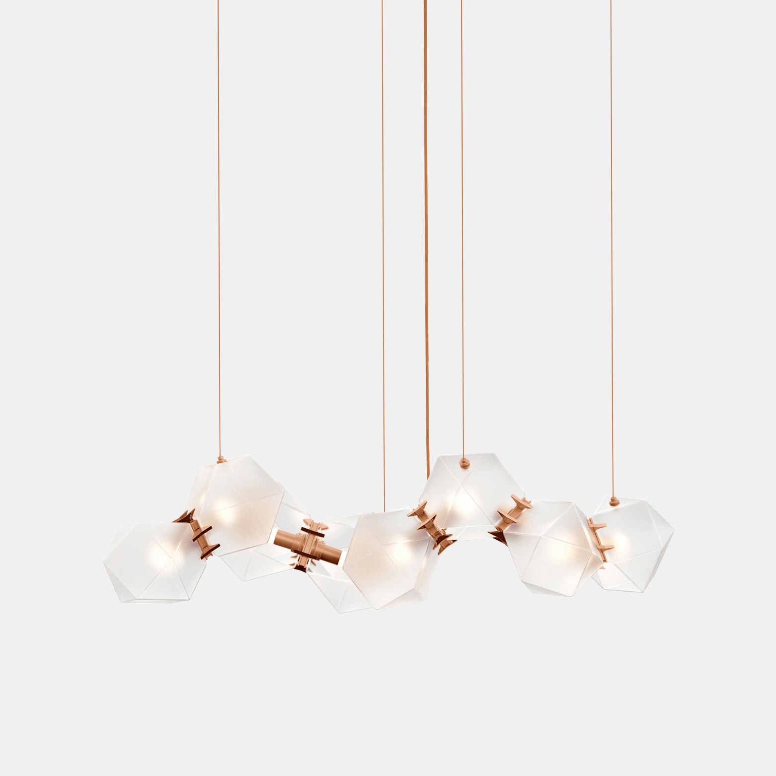 Welles Glass Long Chandelier 8