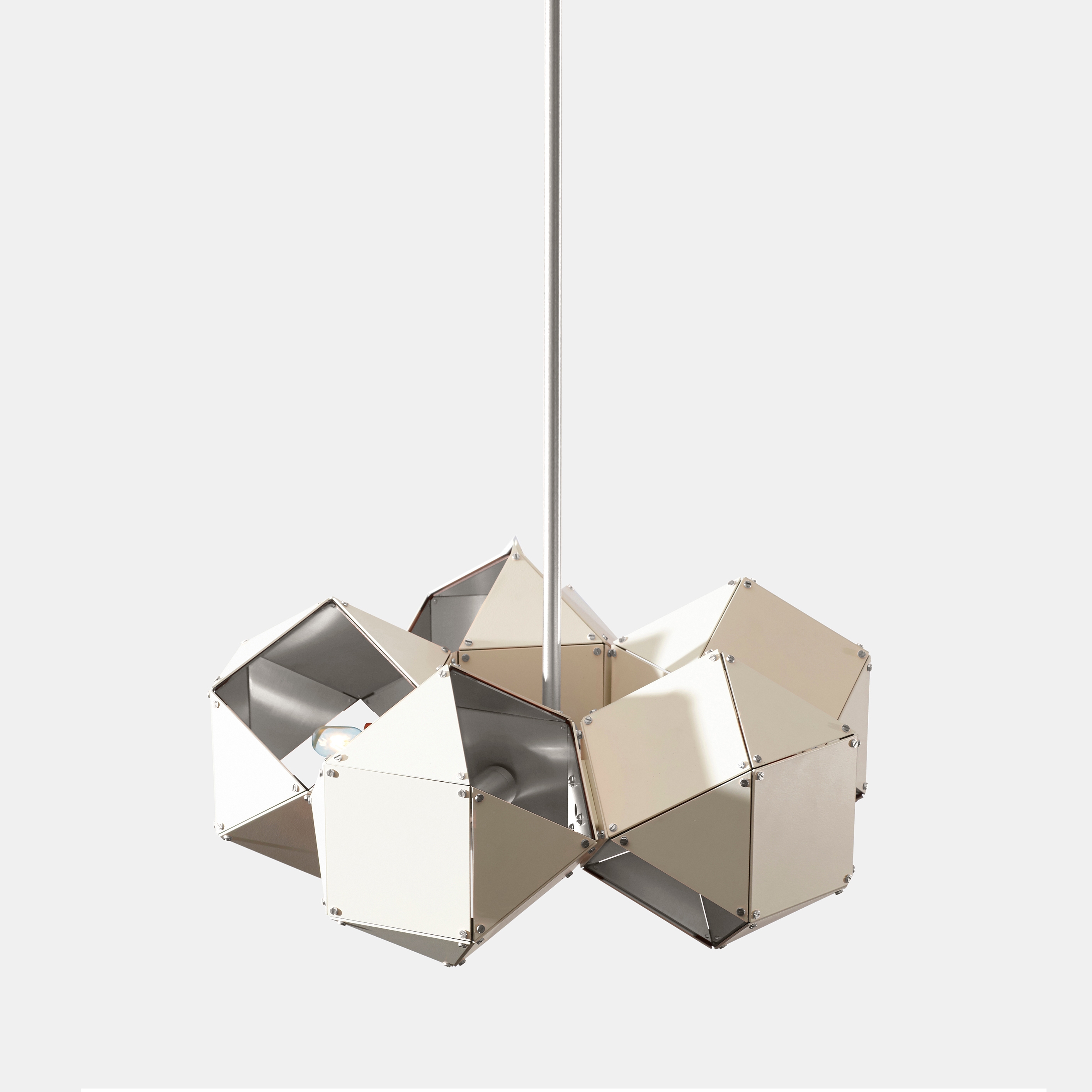 Welles Steel 5-Spoke Pendant