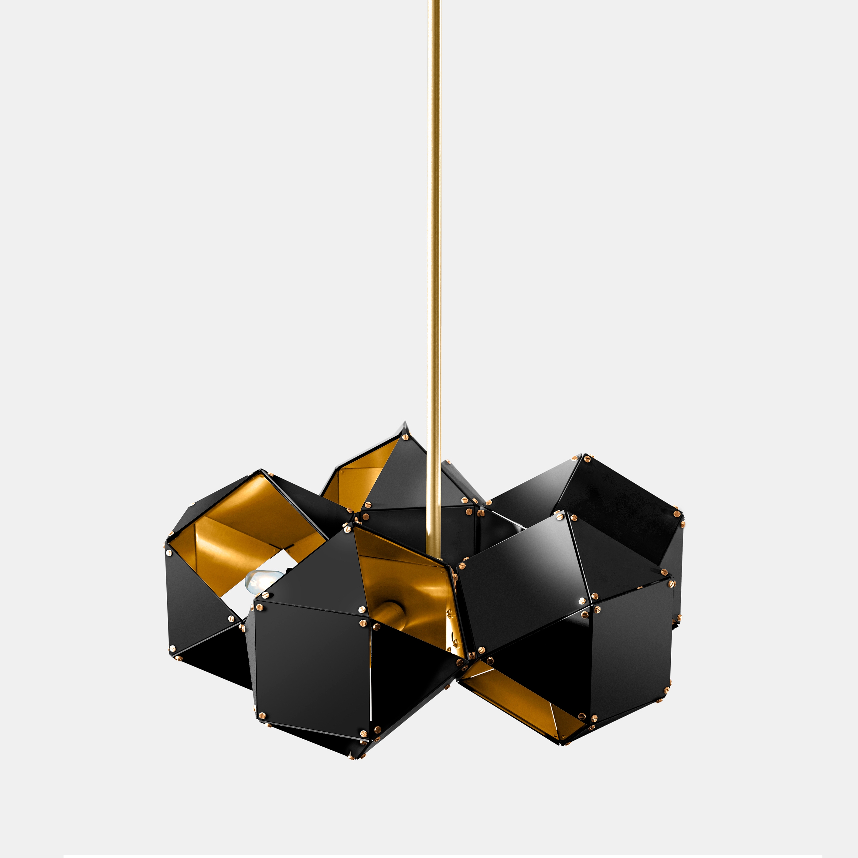 Welles Steel 5-Spoke Pendant