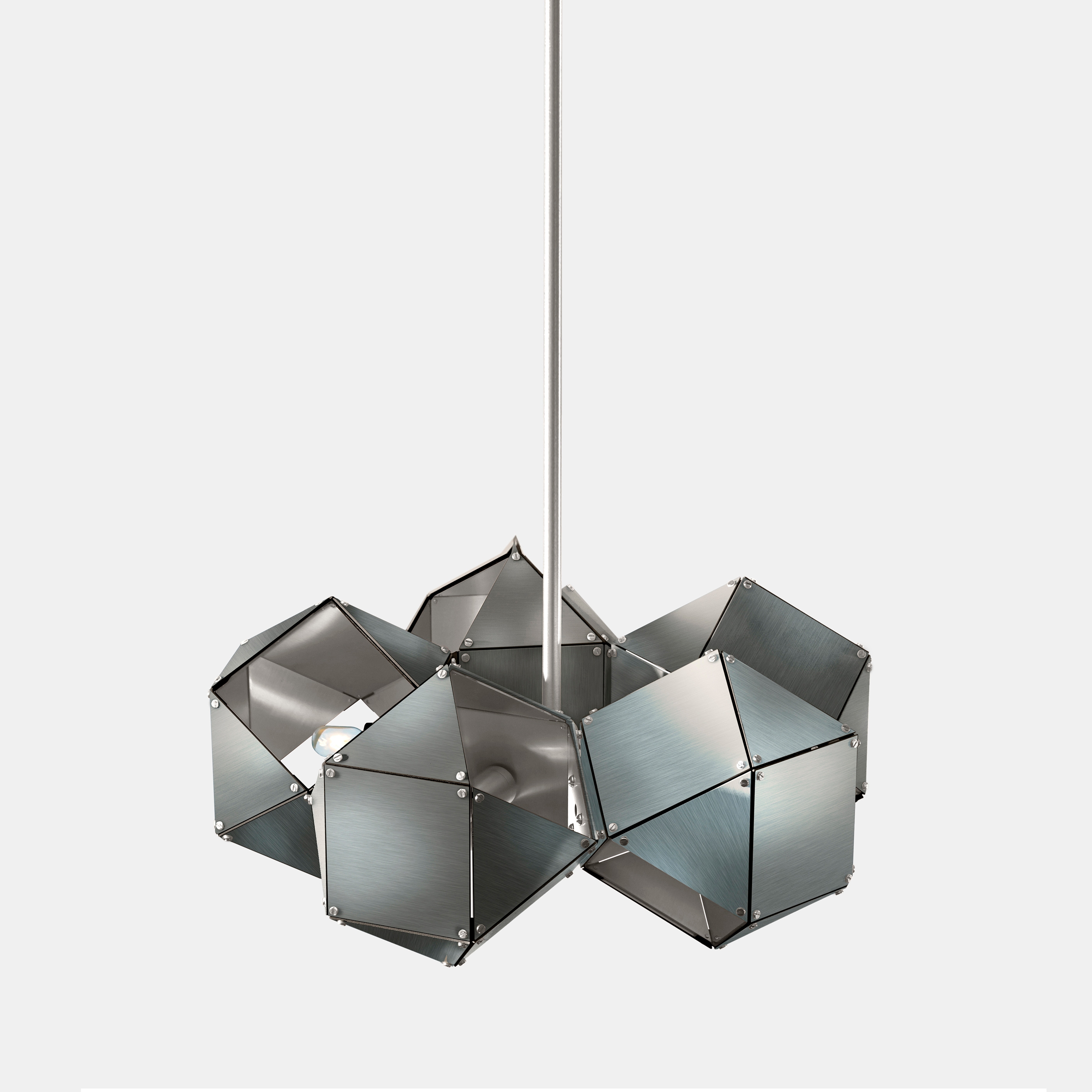 Welles Steel 5-Spoke Pendant