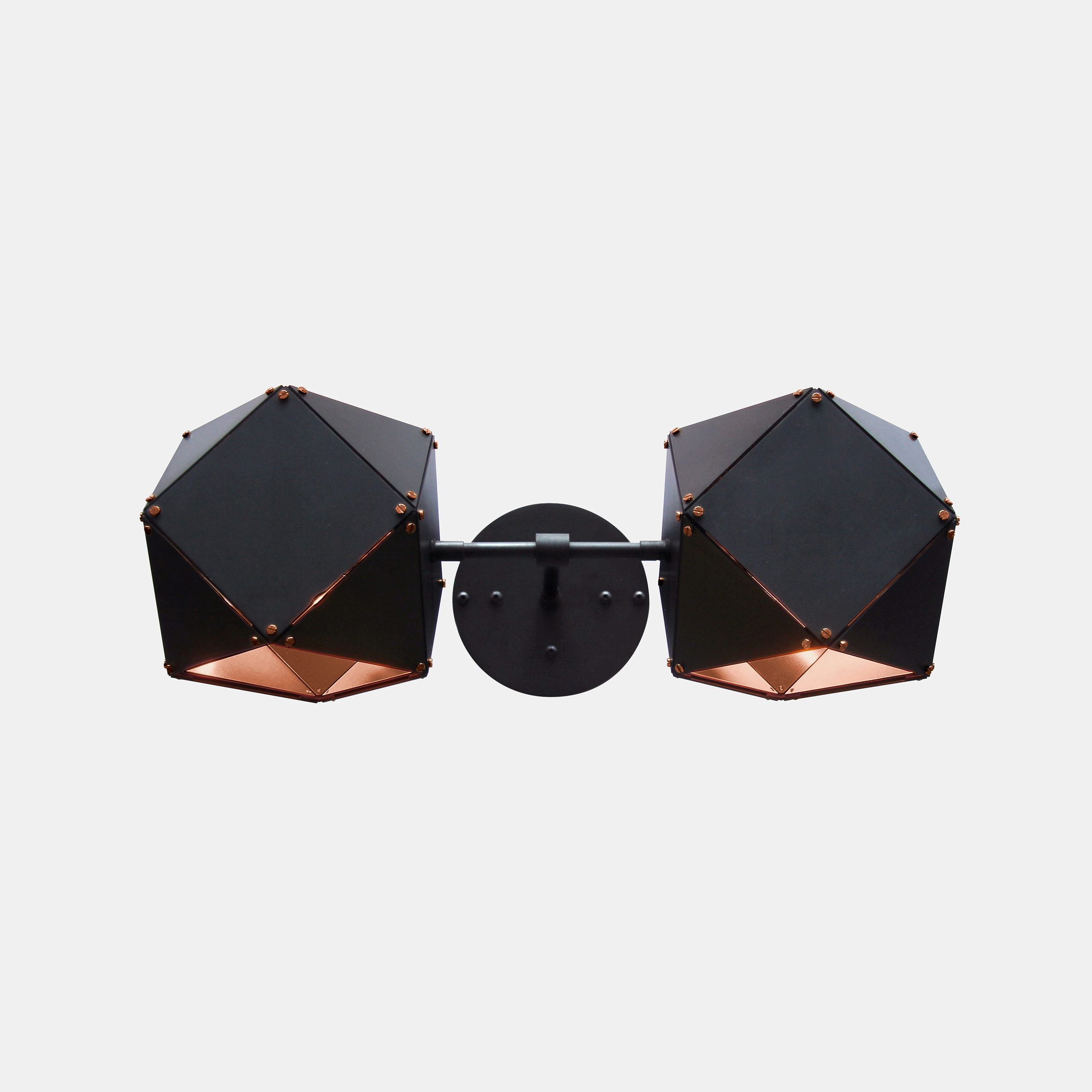 Welles Steel Double Head Sconce
