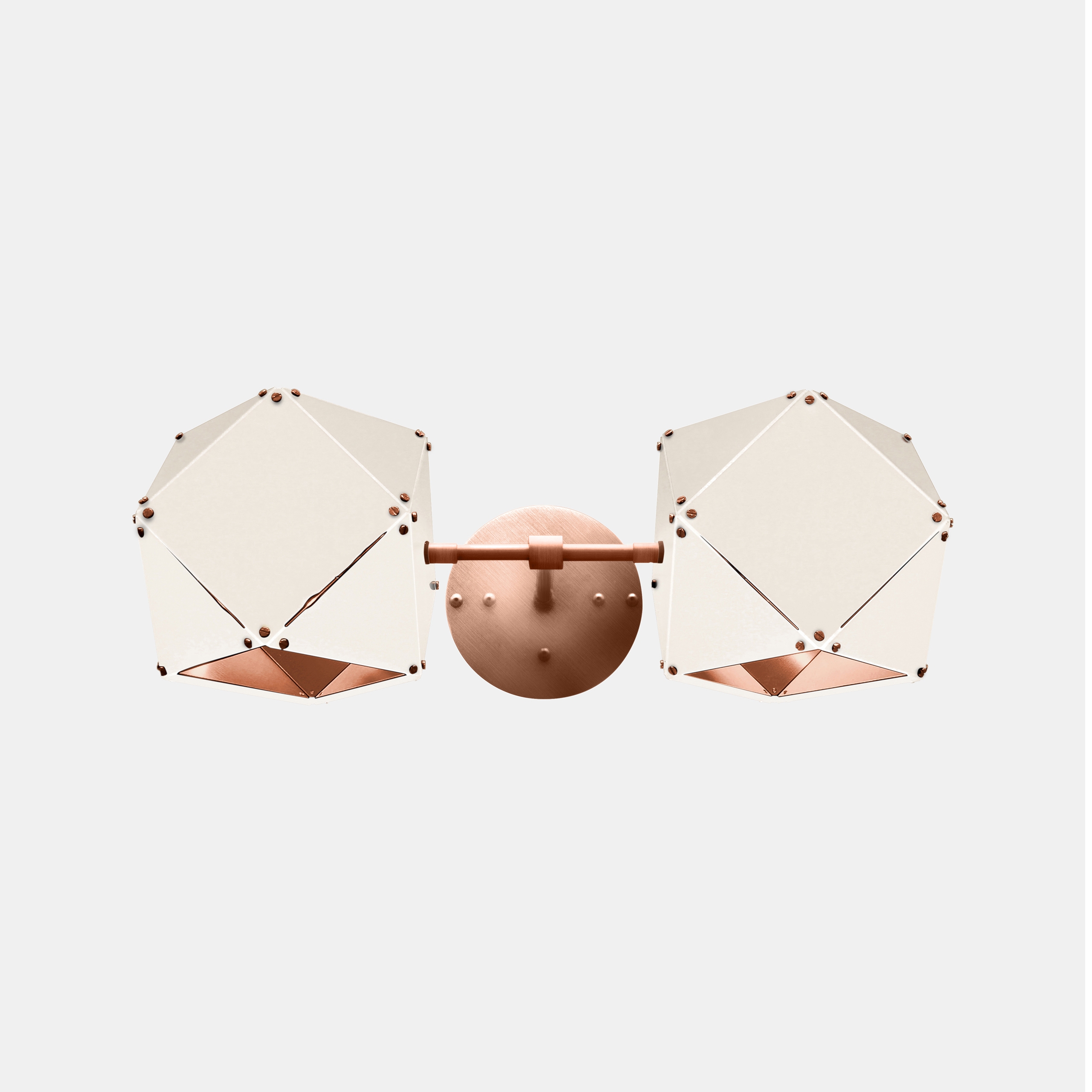 Welles Steel Double Head Sconce