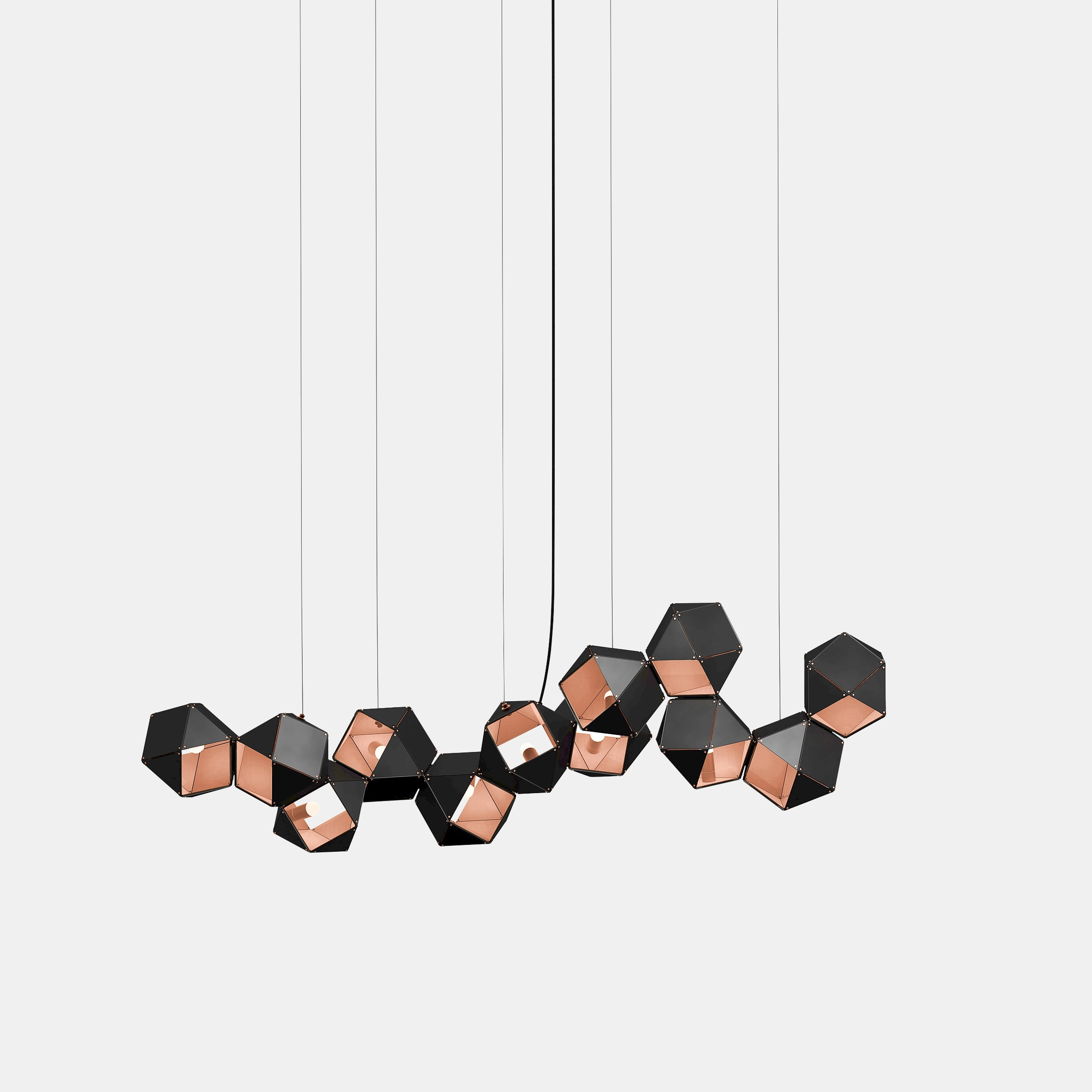 Welles Steel Long Chandelier 12