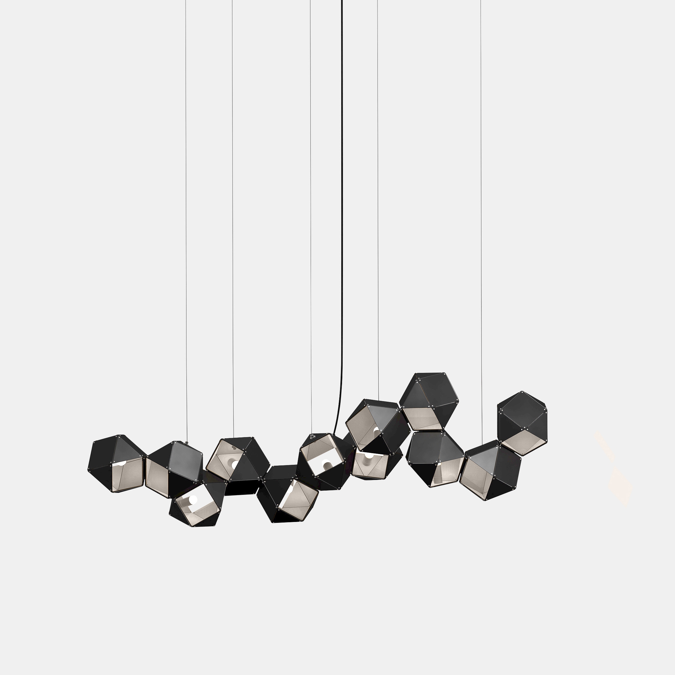 Welles Steel Long Chandelier 12