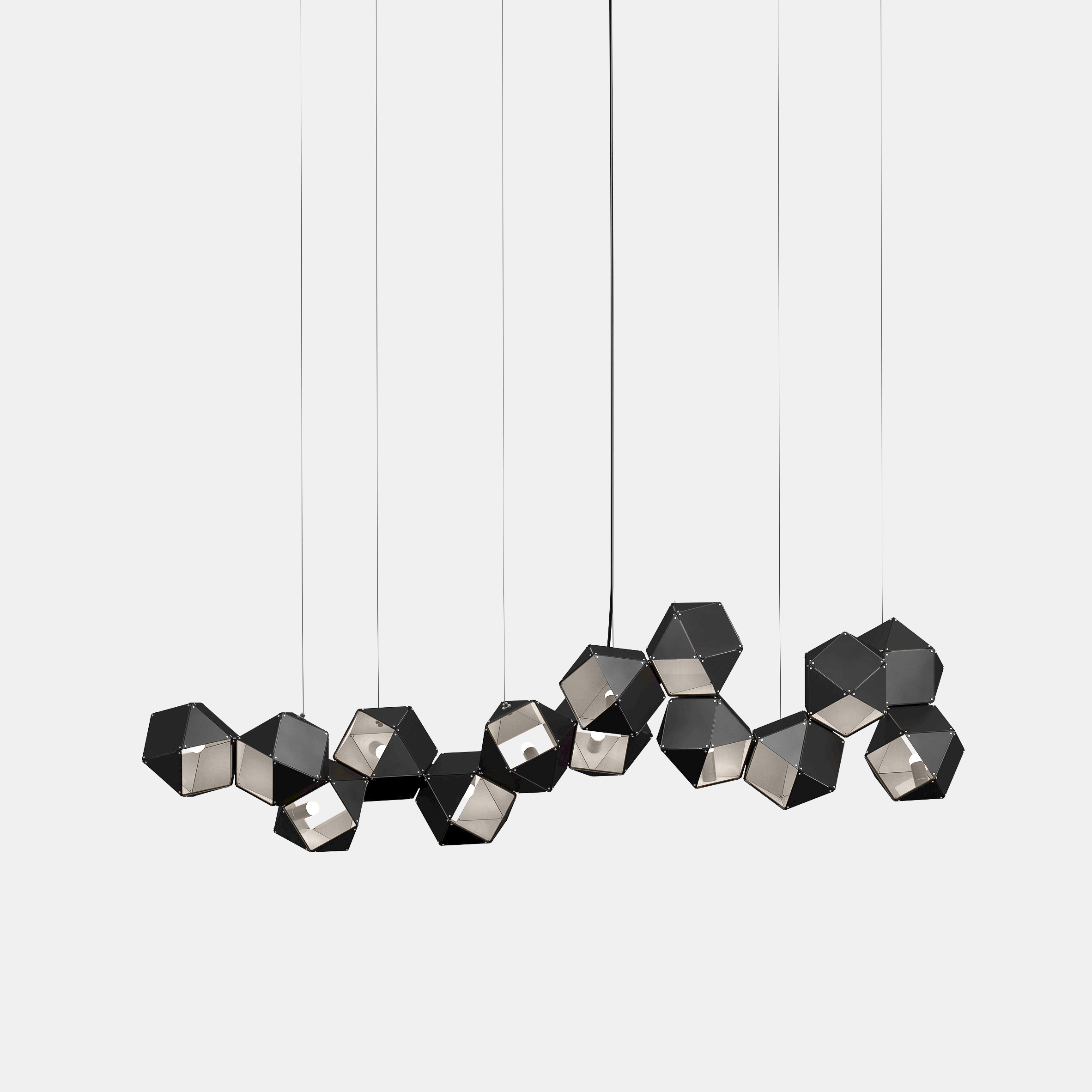 Welles Steel Long Chandelier 14