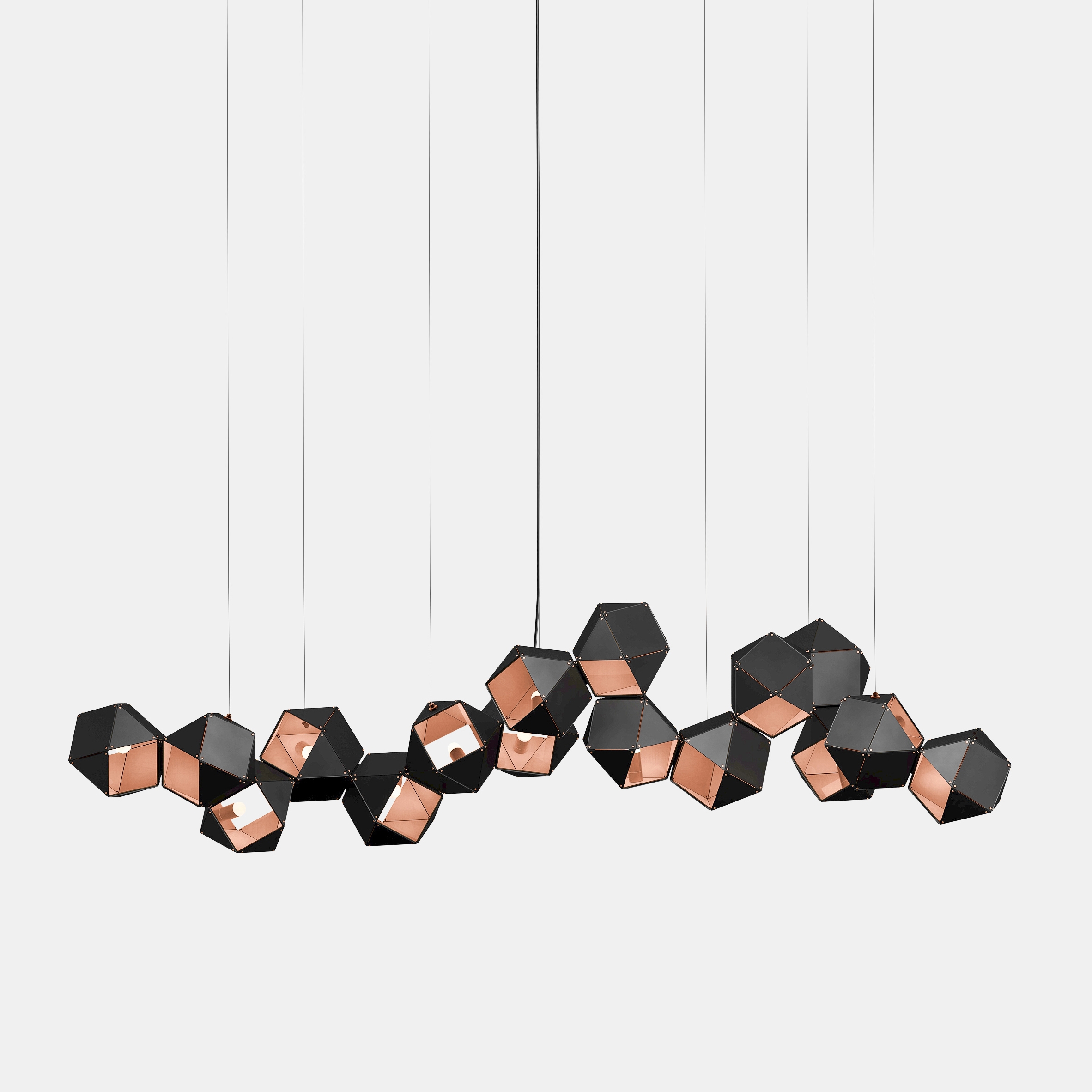 Welles Steel Long Chandelier 16