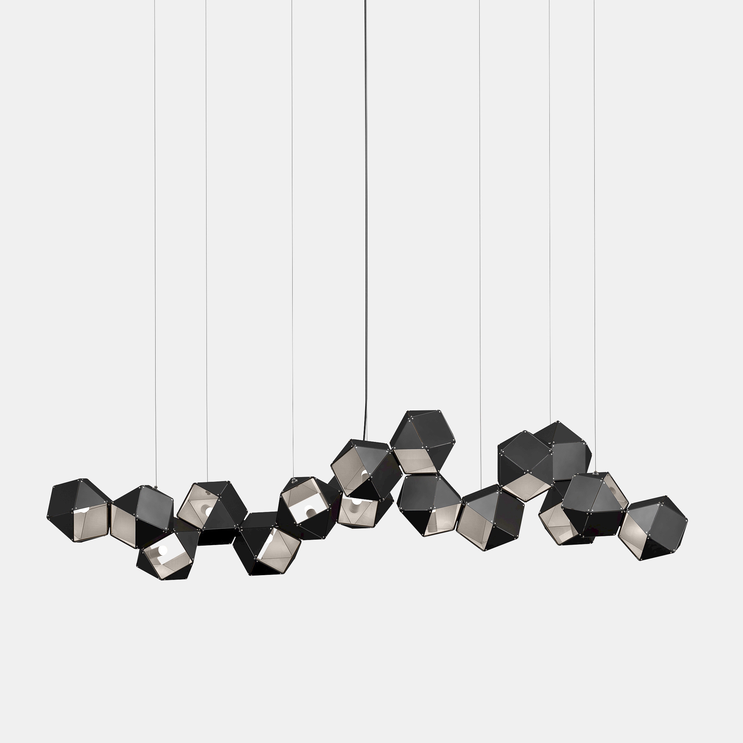 Welles Steel Long Chandelier 16