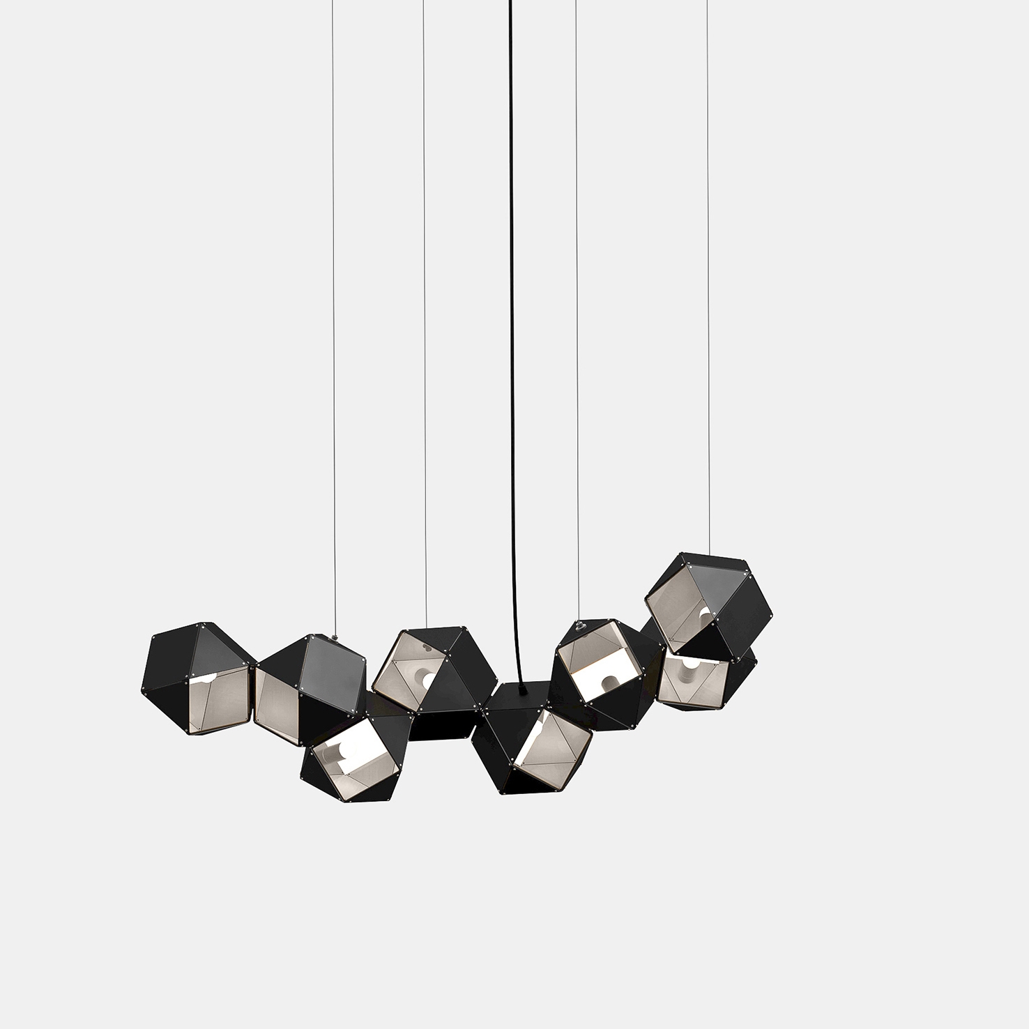 Welles Steel Long Chandelier 8