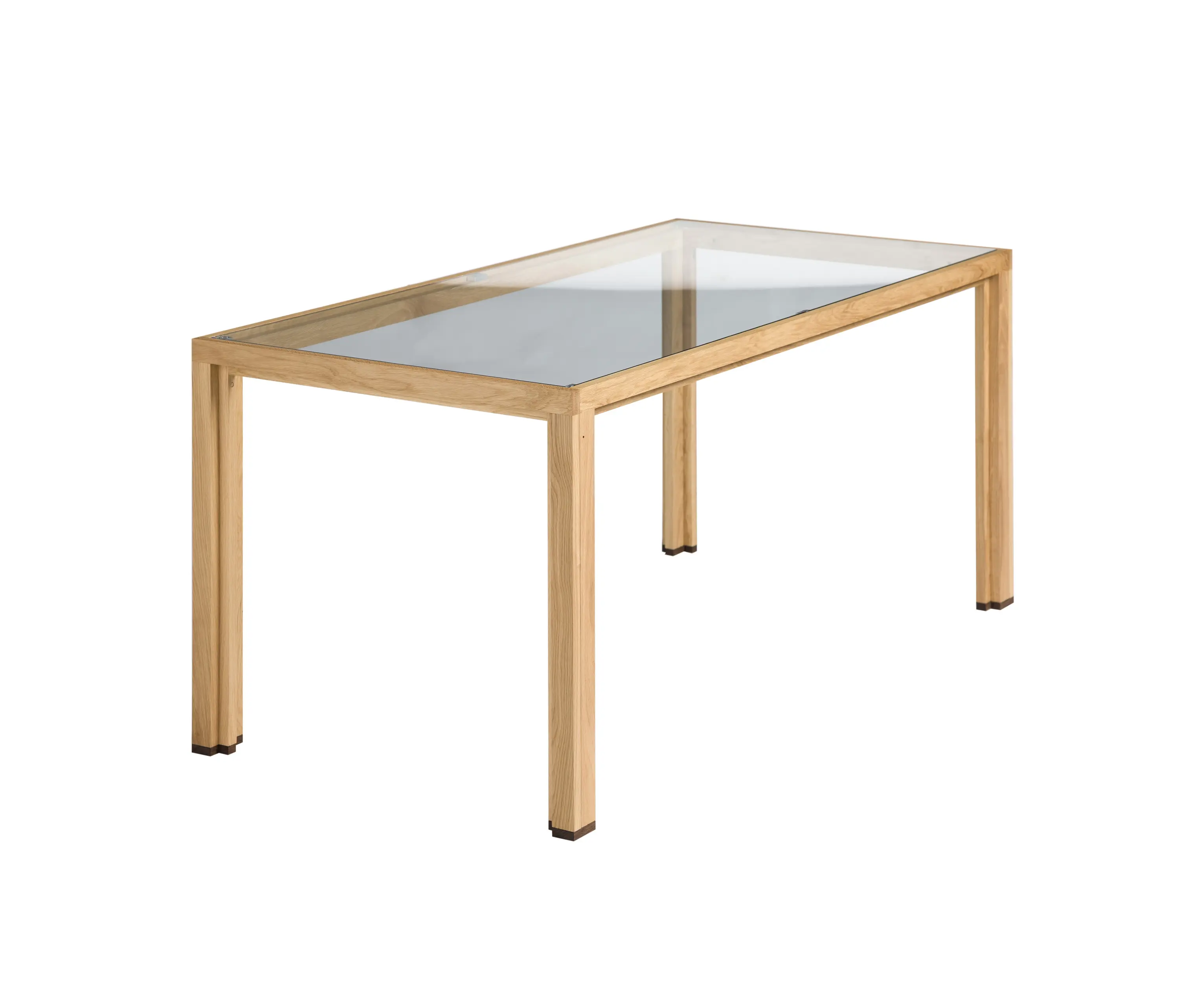 Alvari - Dining table glass oak