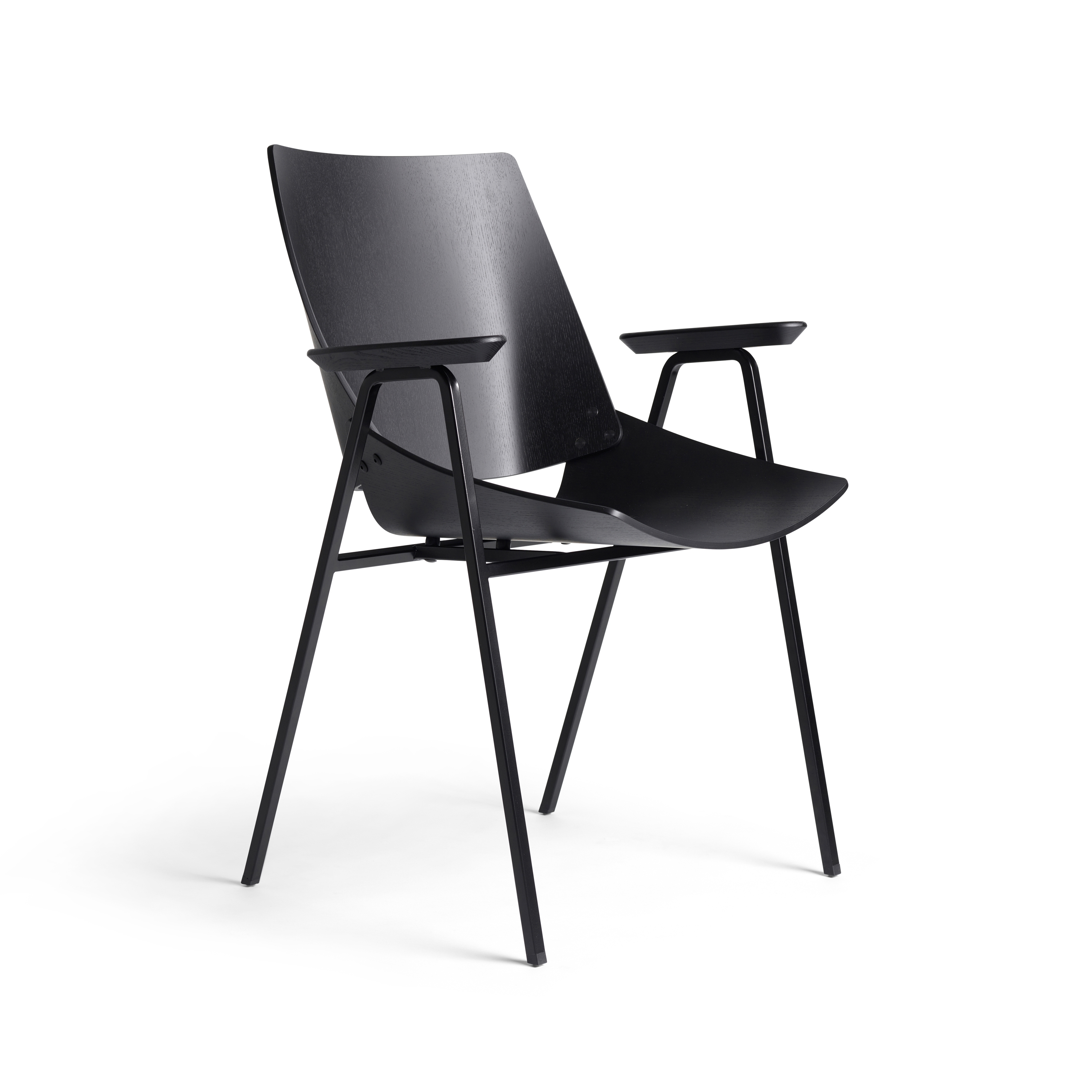 Shell Armchair Black Oak