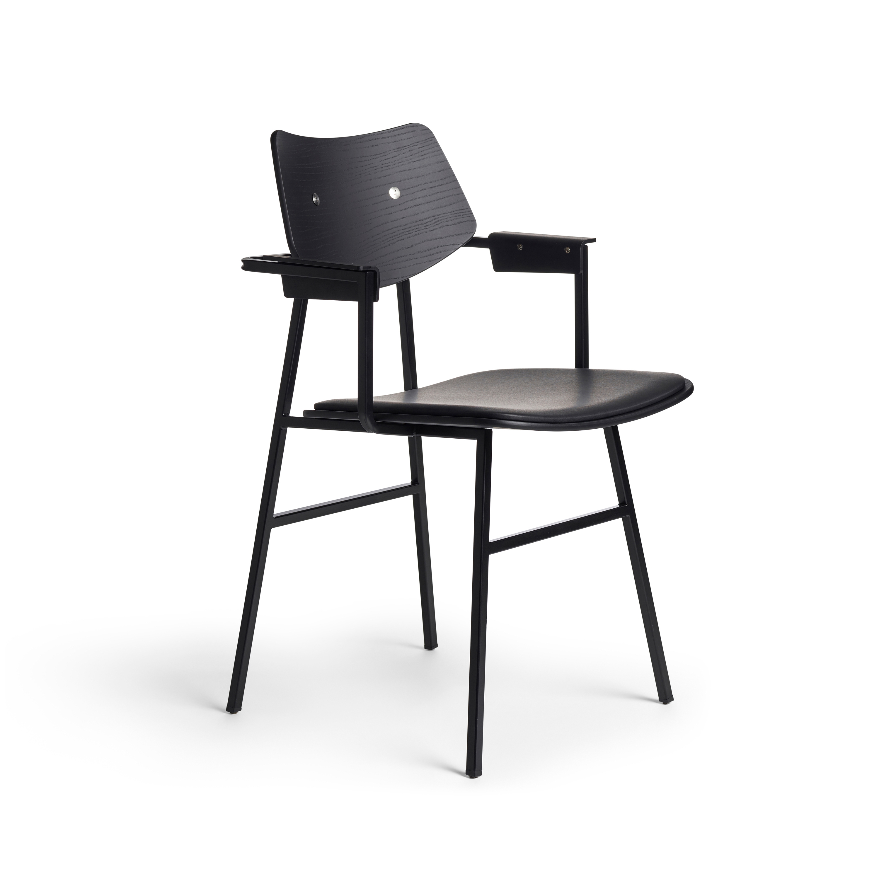 Afficher le produit 1960 Armchair Seat offset upholstery, Black Oak du fabricant Rex Kralj