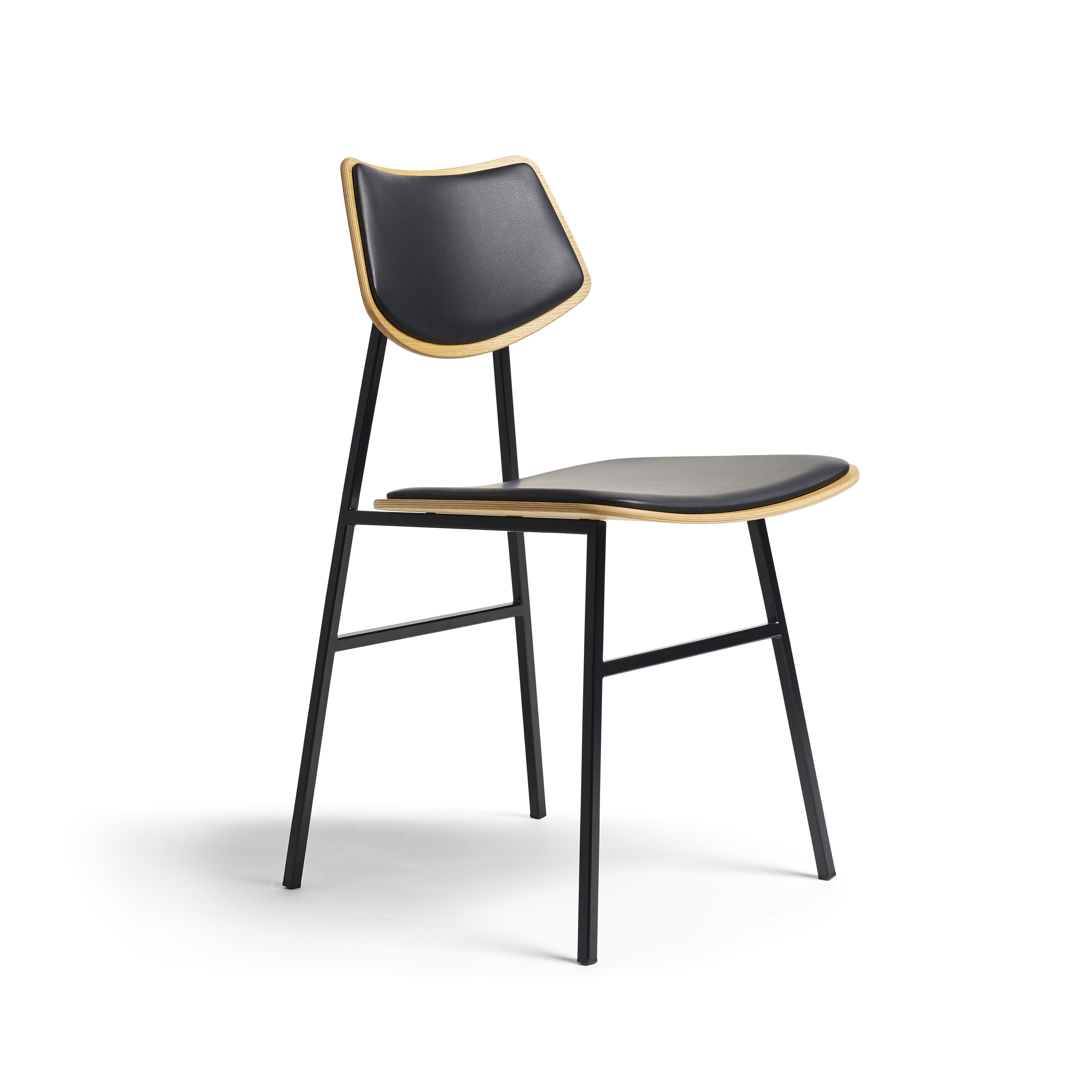 1960 Chair Seat and backrest offset upholstery, Natural Oak