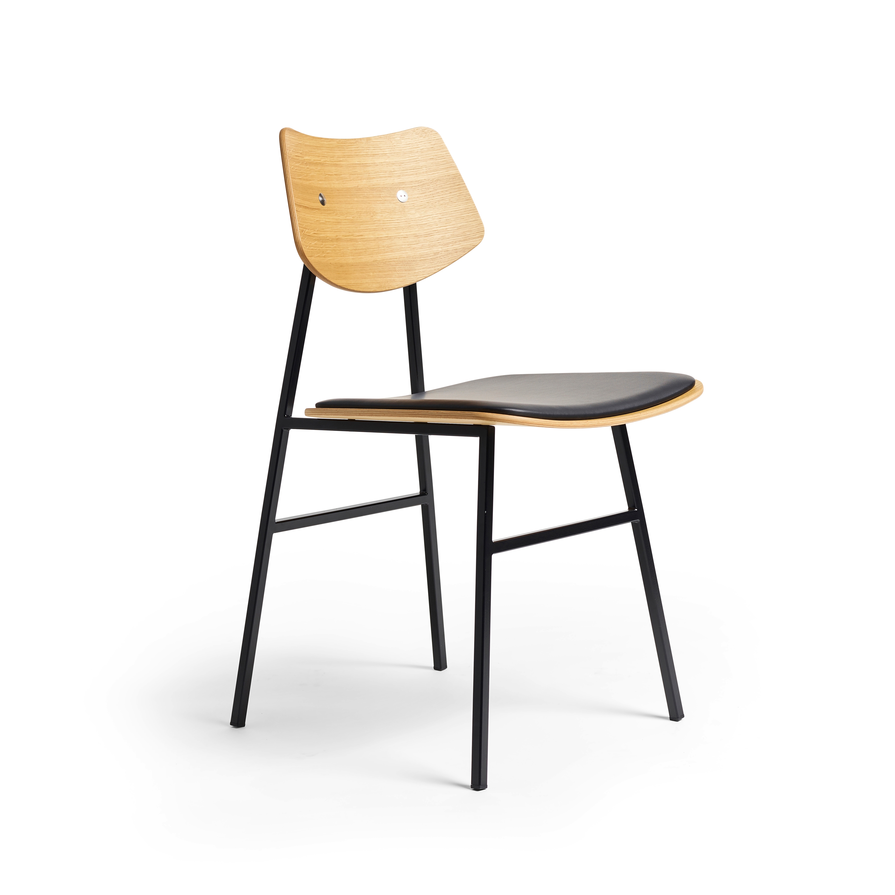 1960 Chair Seat offset upholstery, Natural Oak