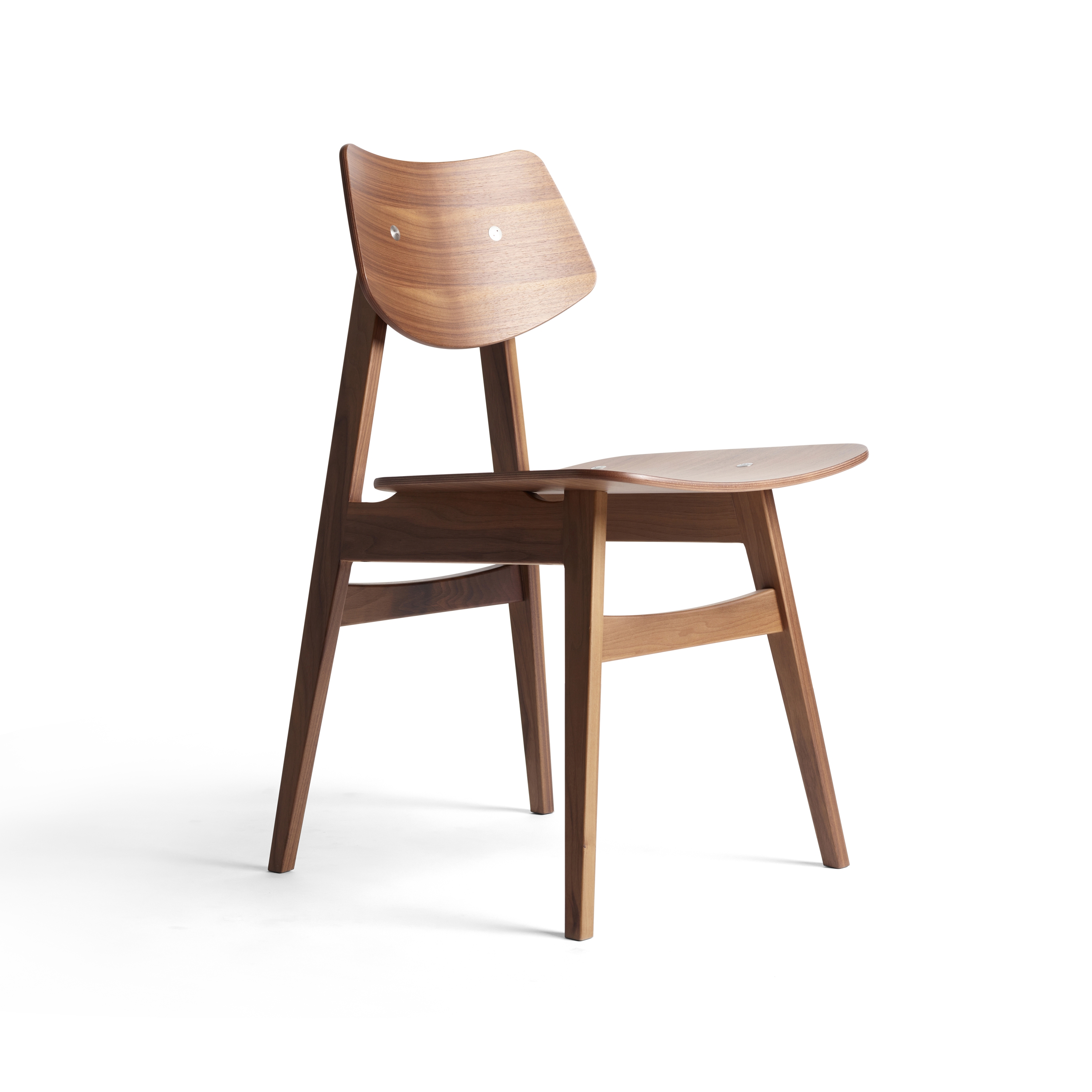 1960 Wood Chair, Natural Walnut
