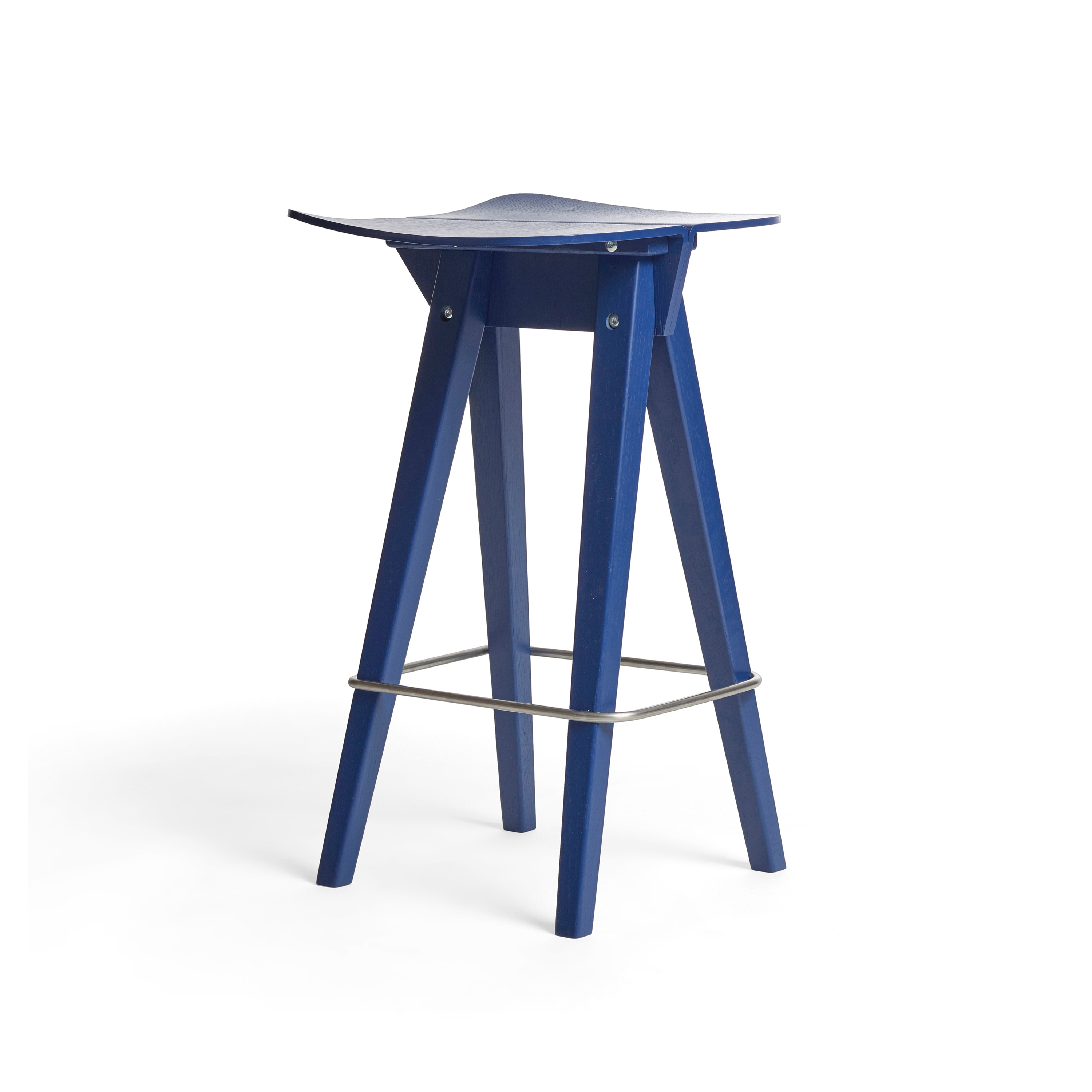 Mosquito Barstool Low, Cobalt Blue Oak
