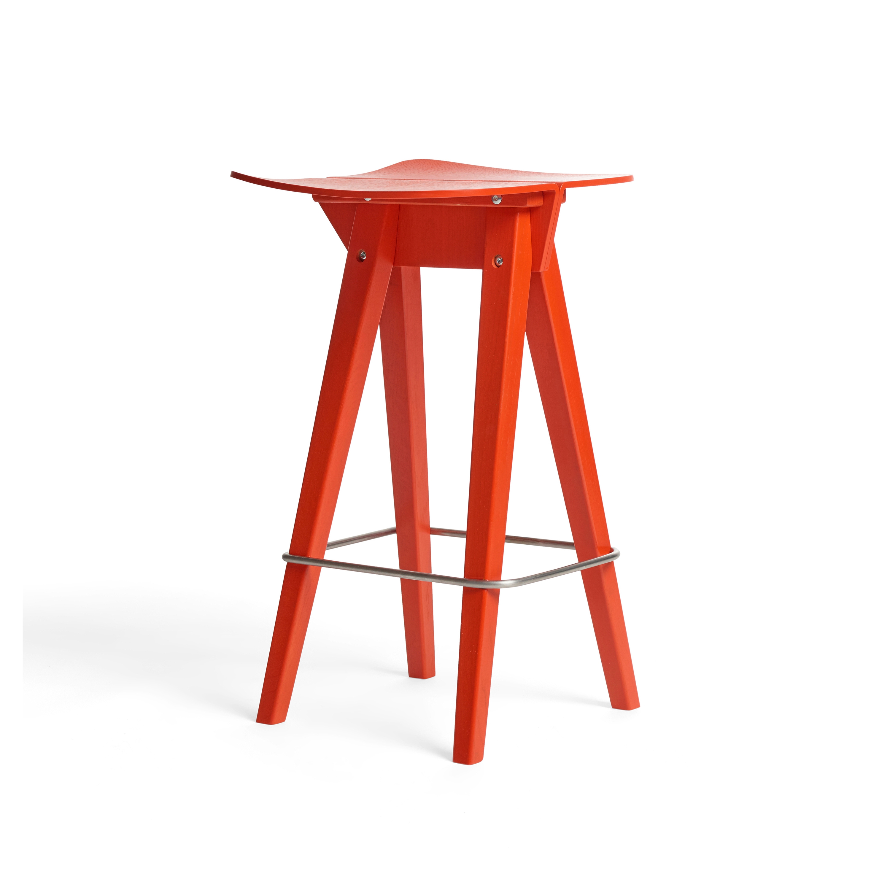 Display product Mosquito Barstool Low, Vermillion Red Oak from manufacturer Rex Kralj