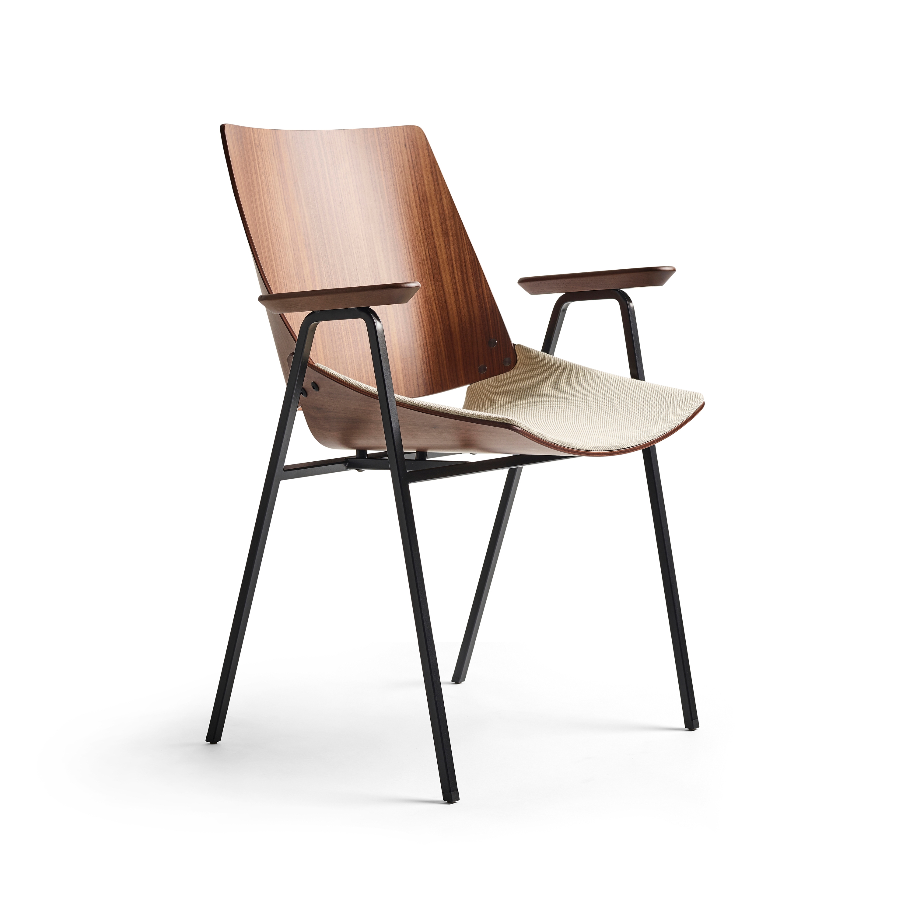 Shell Armchair Seat upholstery, Natural Walnut