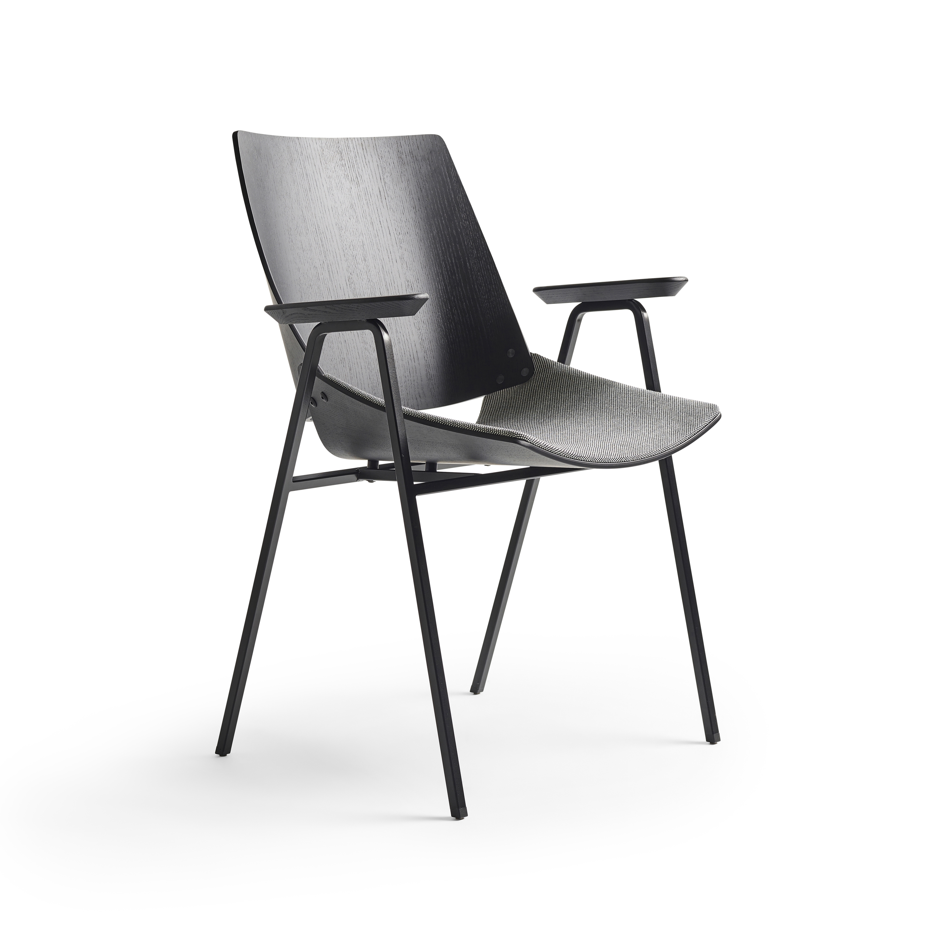 Afficher le produit Shell Armchair Seat upholstery, Black Oak du fabricant Rex Kralj